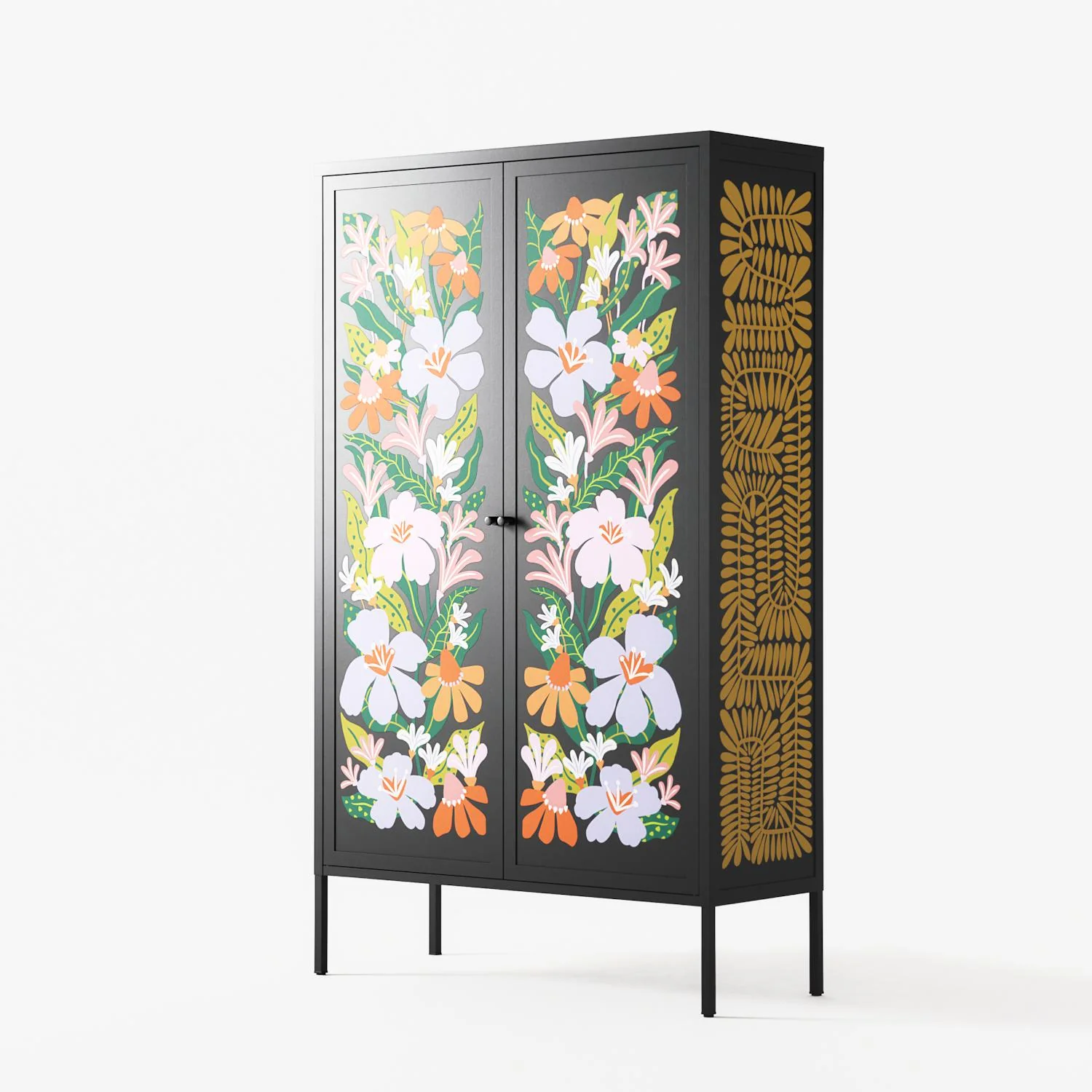 Floral Delight - Cabinet - Sandra Hutter - Antracite - Overlay Metal - Image 2