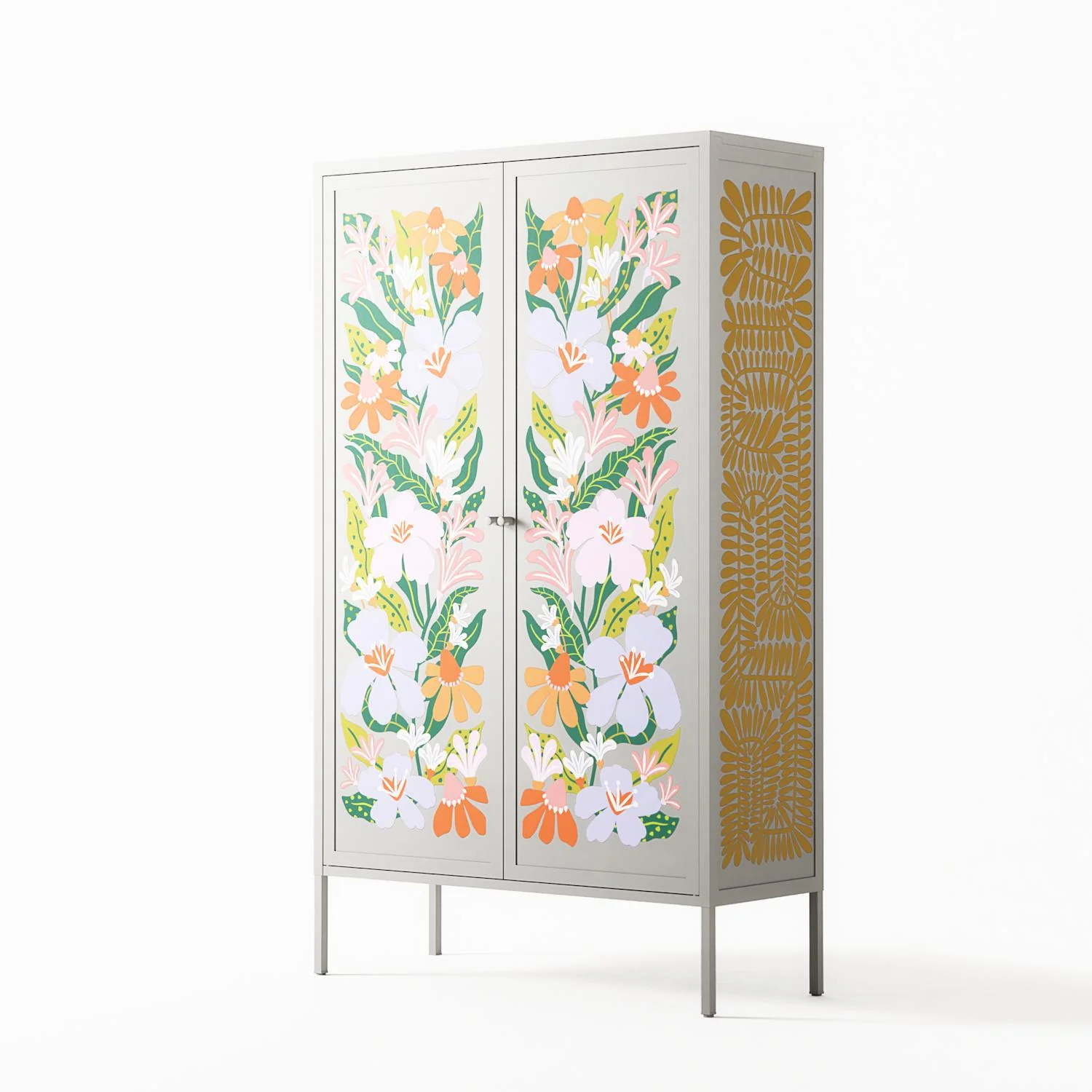 Floral Delight - Cabinet - Sandra Hutter - Chalk - Overlay Metal - Image 2