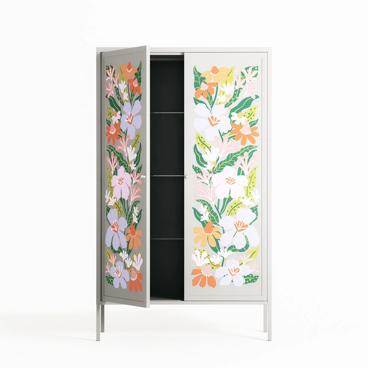 Floral Delight - Cabinet - Sandra Hutter - Chalk - Overlay Metal - Image 3