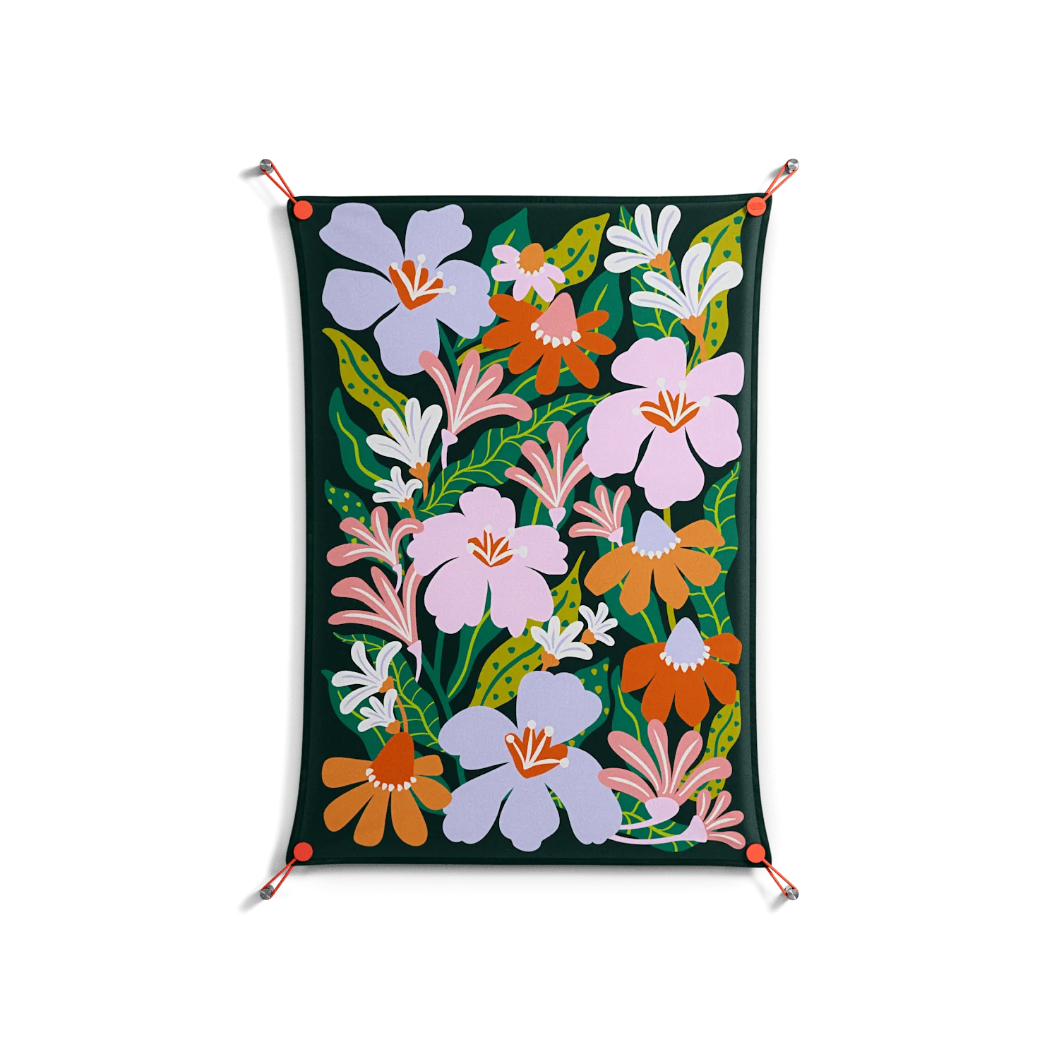 Floral Delight - Work On Wall - Sandra Hutter - Orange - 70 x 100 cm