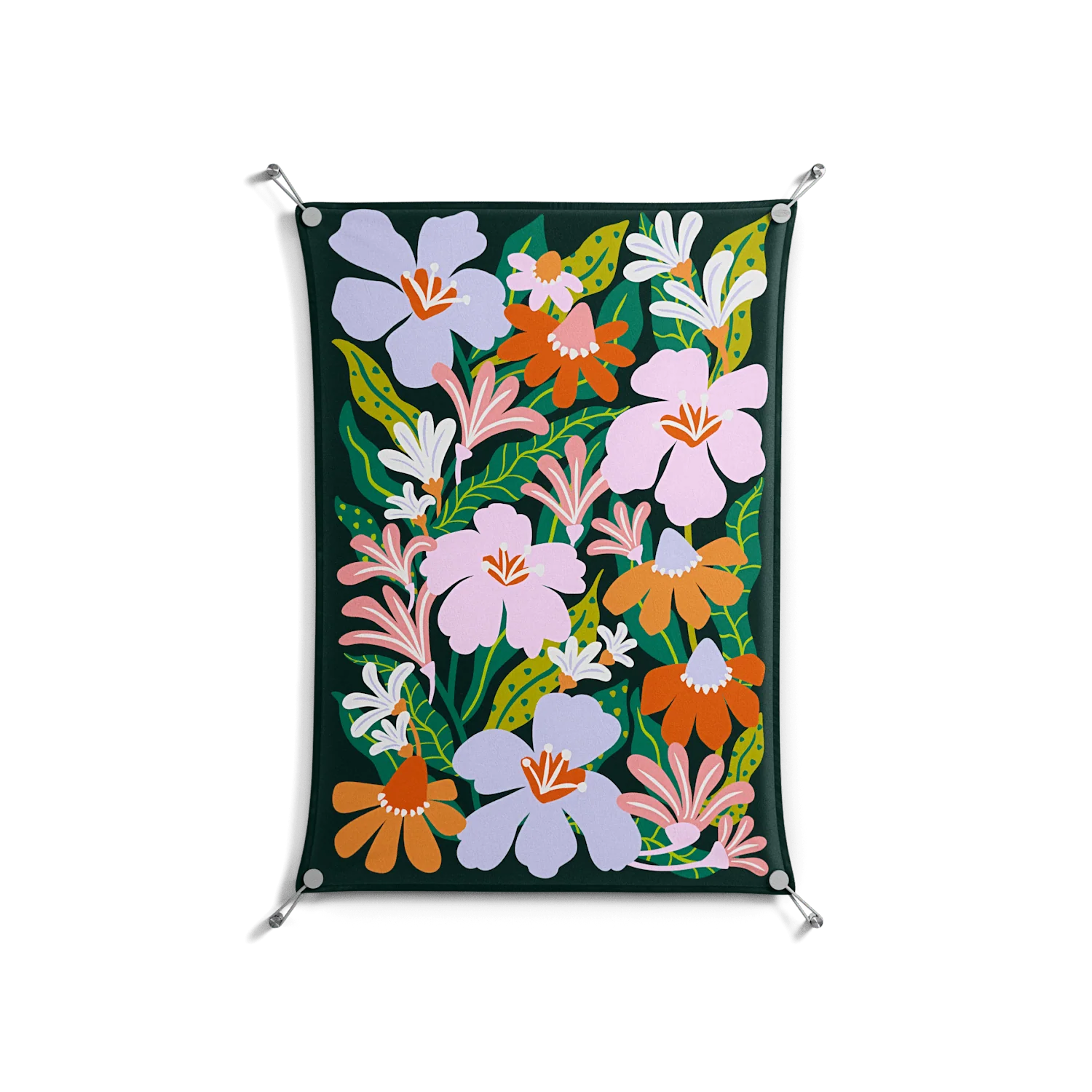 Floral Delight - Work On Wall - Sandra Hutter - Silver - 70 x 100 cm