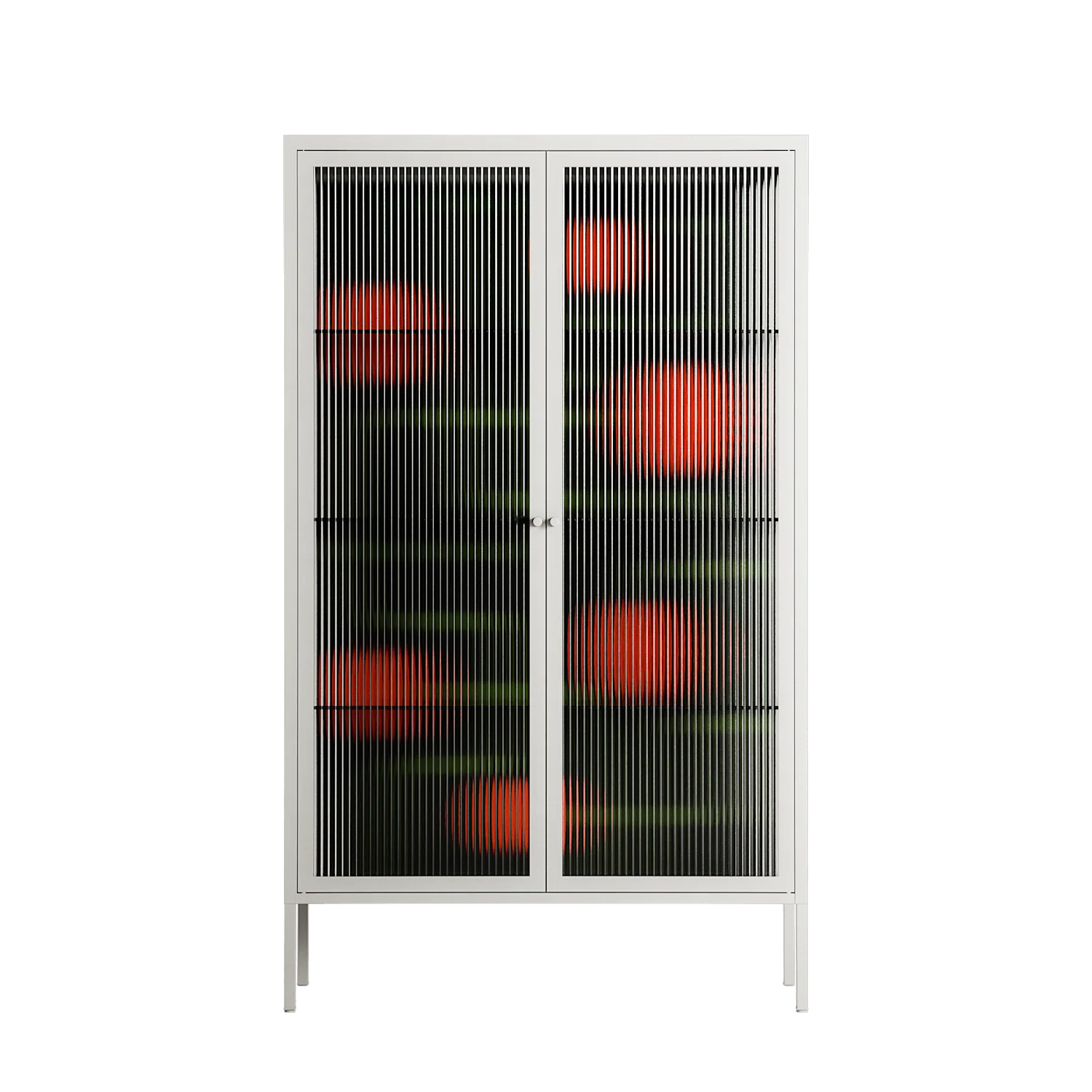Floral Pipes - Cabinet - Kristin Eriksson - Chalk - Reeded glass