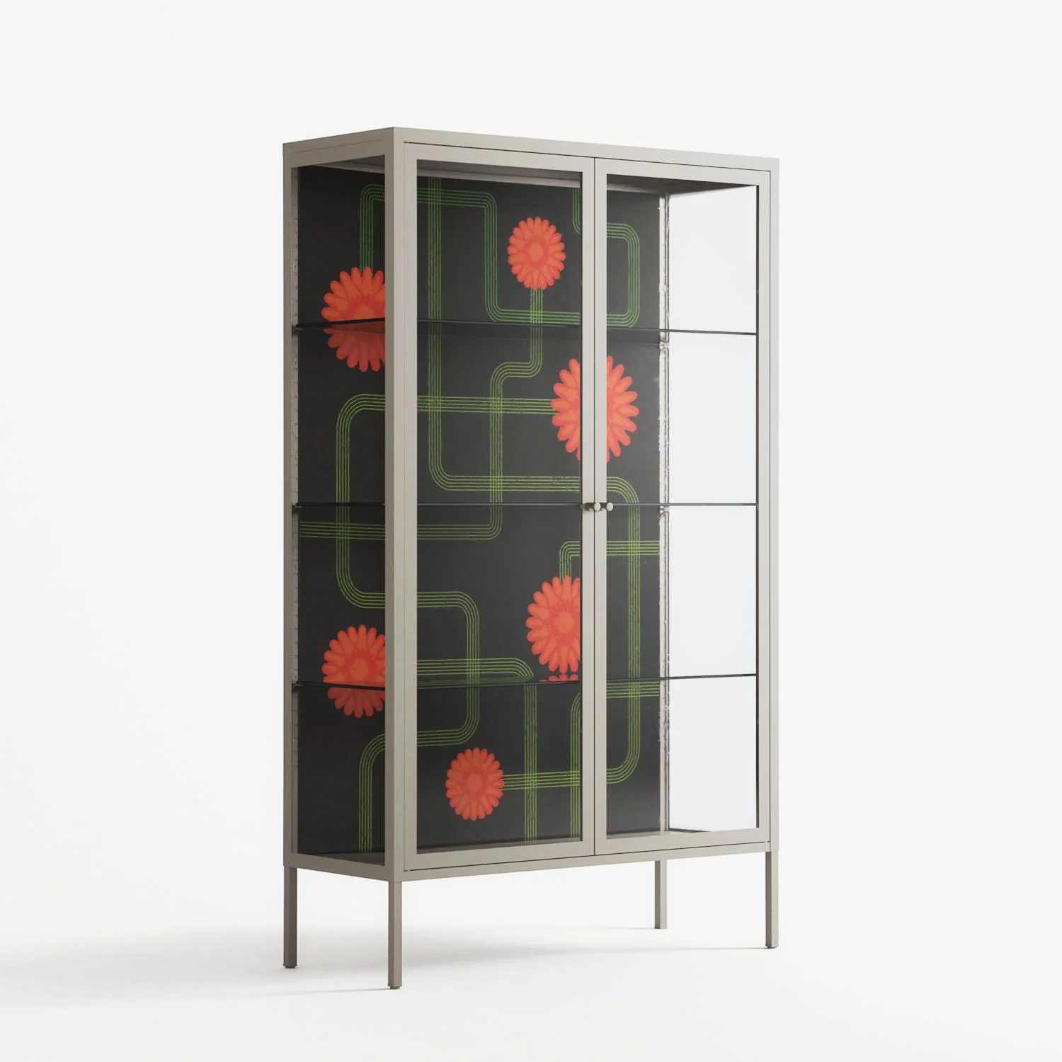 Floral Pipes - Cabinet - Kristin Eriksson - Pebble - Clear glass - Image 4