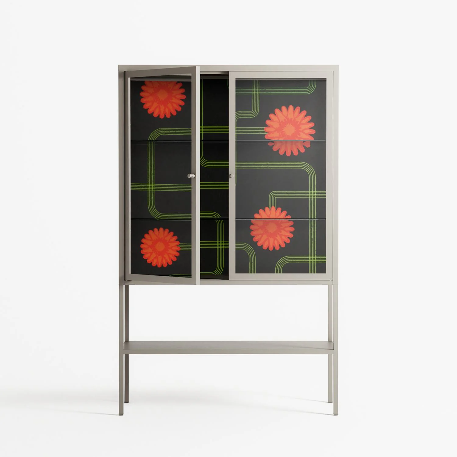 Floral Pipes - Loft Cabinet - Kristin Eriksson - Pebble - Clear glass - Image 2