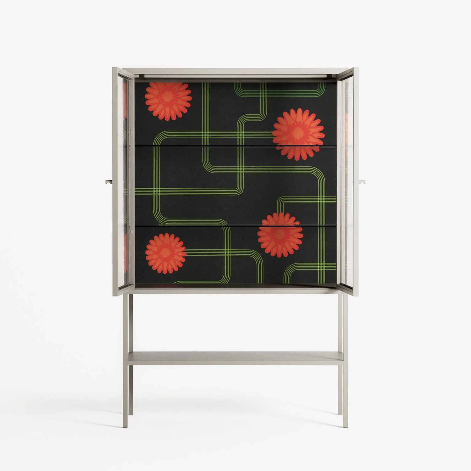 Floral Pipes - Loft Cabinet - Kristin Eriksson - Pebble - Clear glass - Image 3