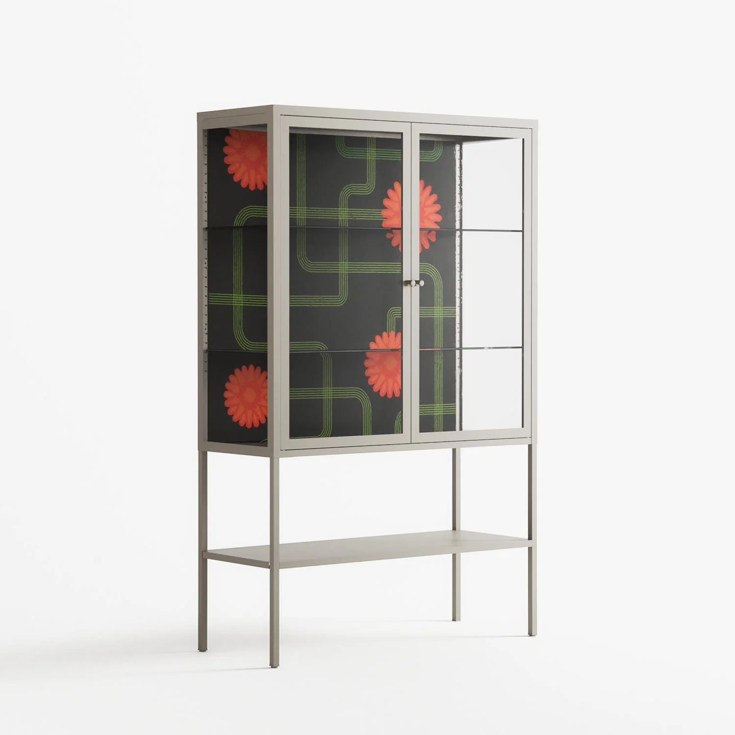 Floral Pipes - Loft Cabinet - Kristin Eriksson - Pebble - Clear glass - Image 4