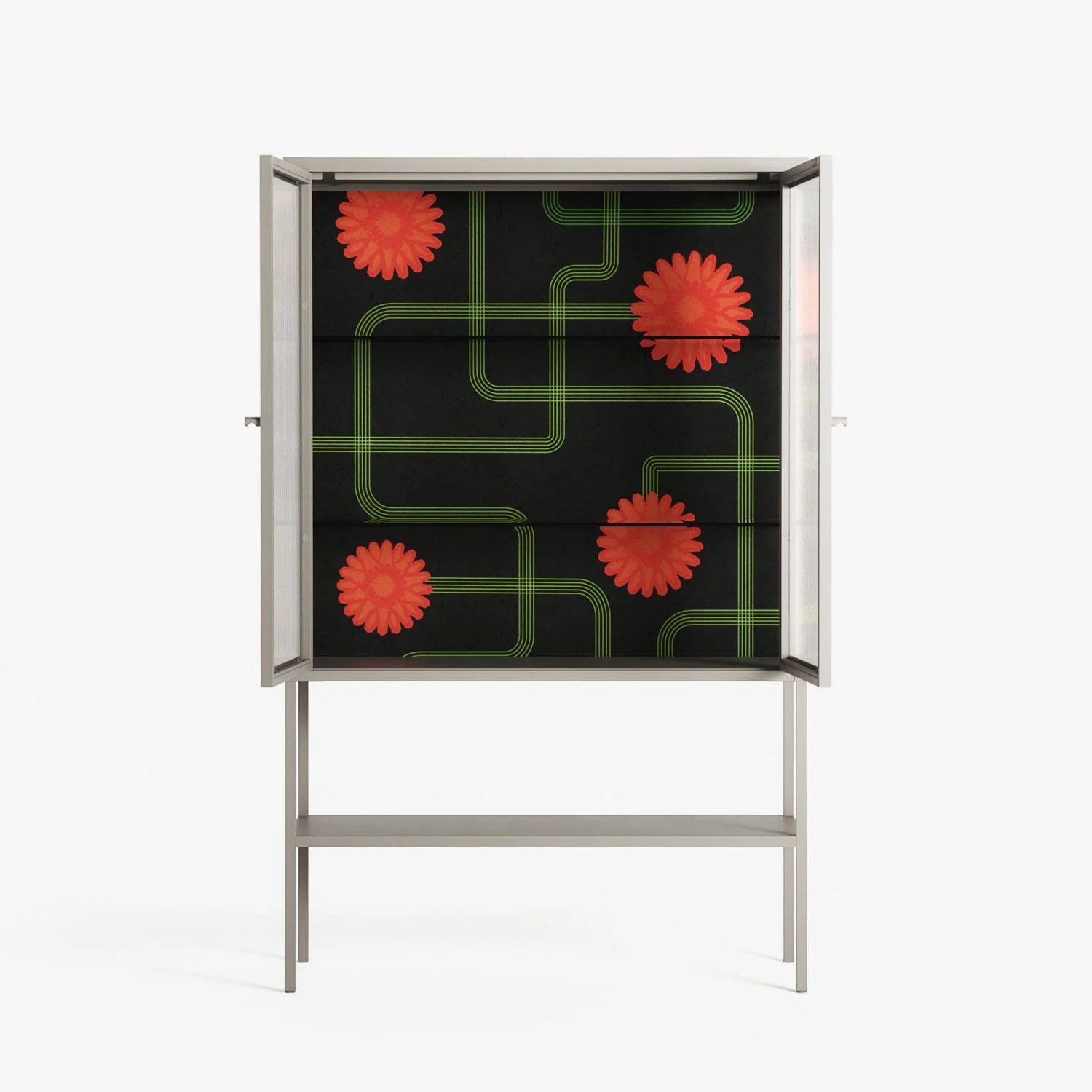 Floral Pipes - Loft Cabinet - Kristin Eriksson - Pebble - Reeded glass - Image 3