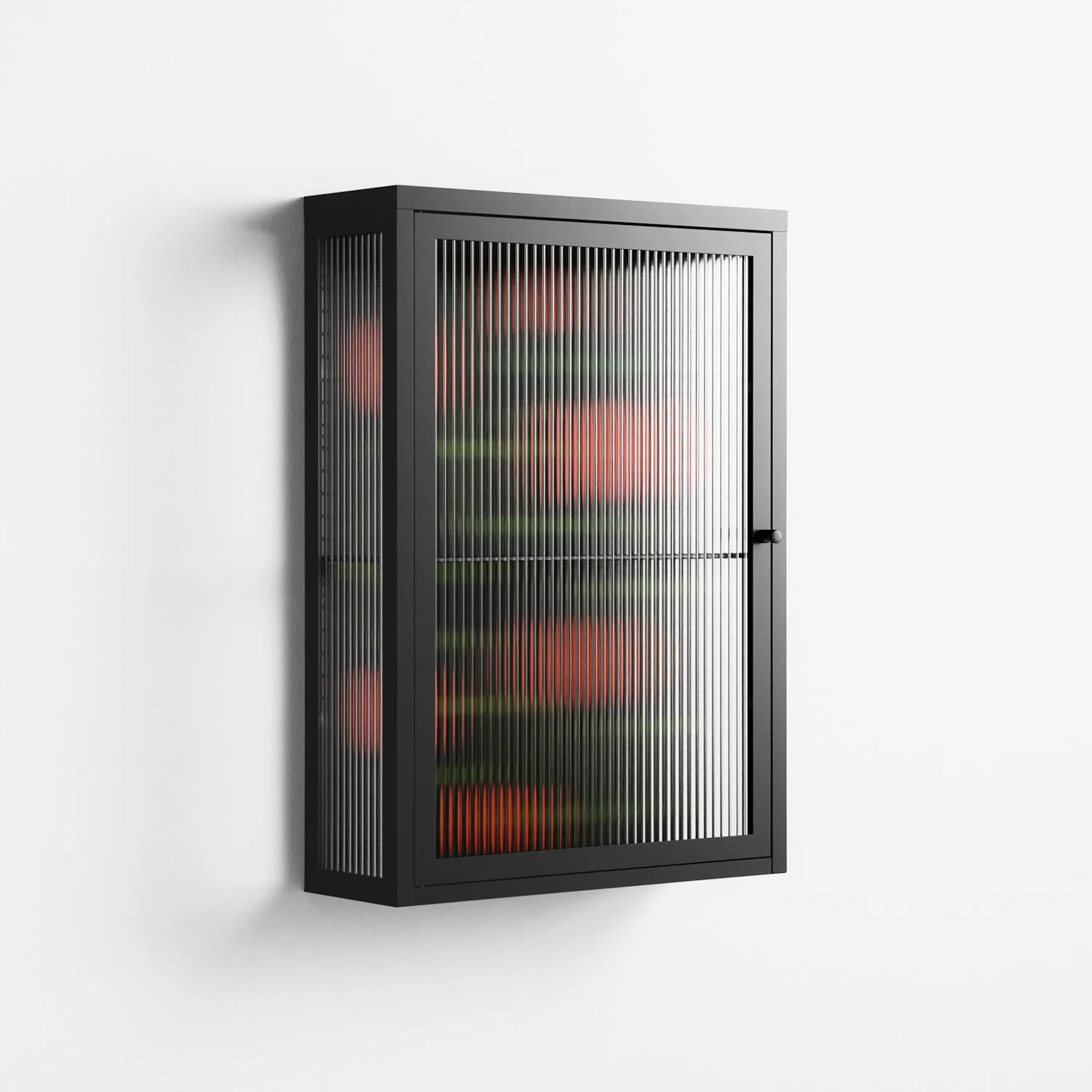 Floral Pipes - Wall Cabinet - Kristin Eriksson - Antracite - Reeded glass - Image 4