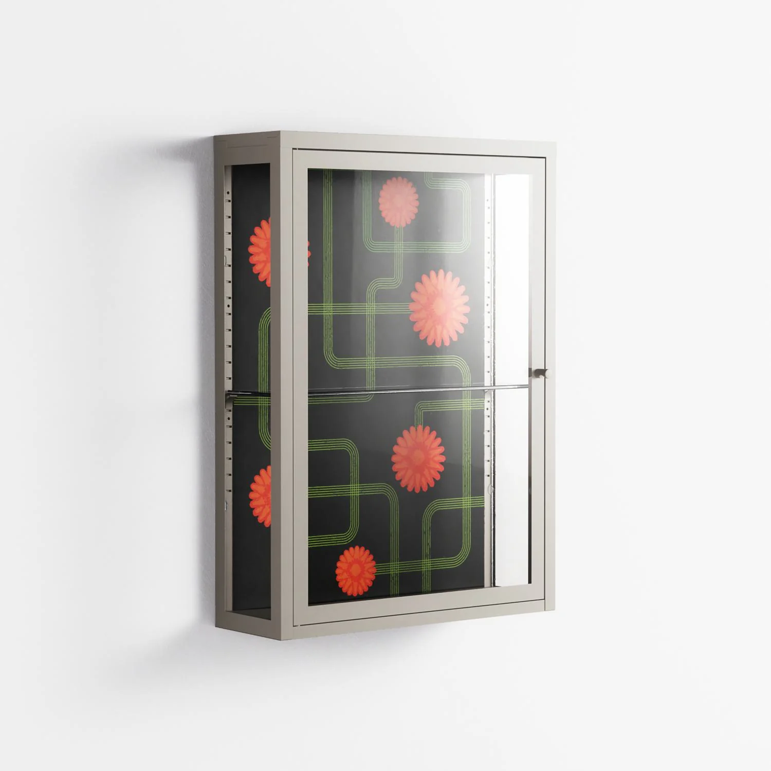 Floral Pipes - Wall Cabinet - Kristin Eriksson - Pebble - Clear glass - Image 4