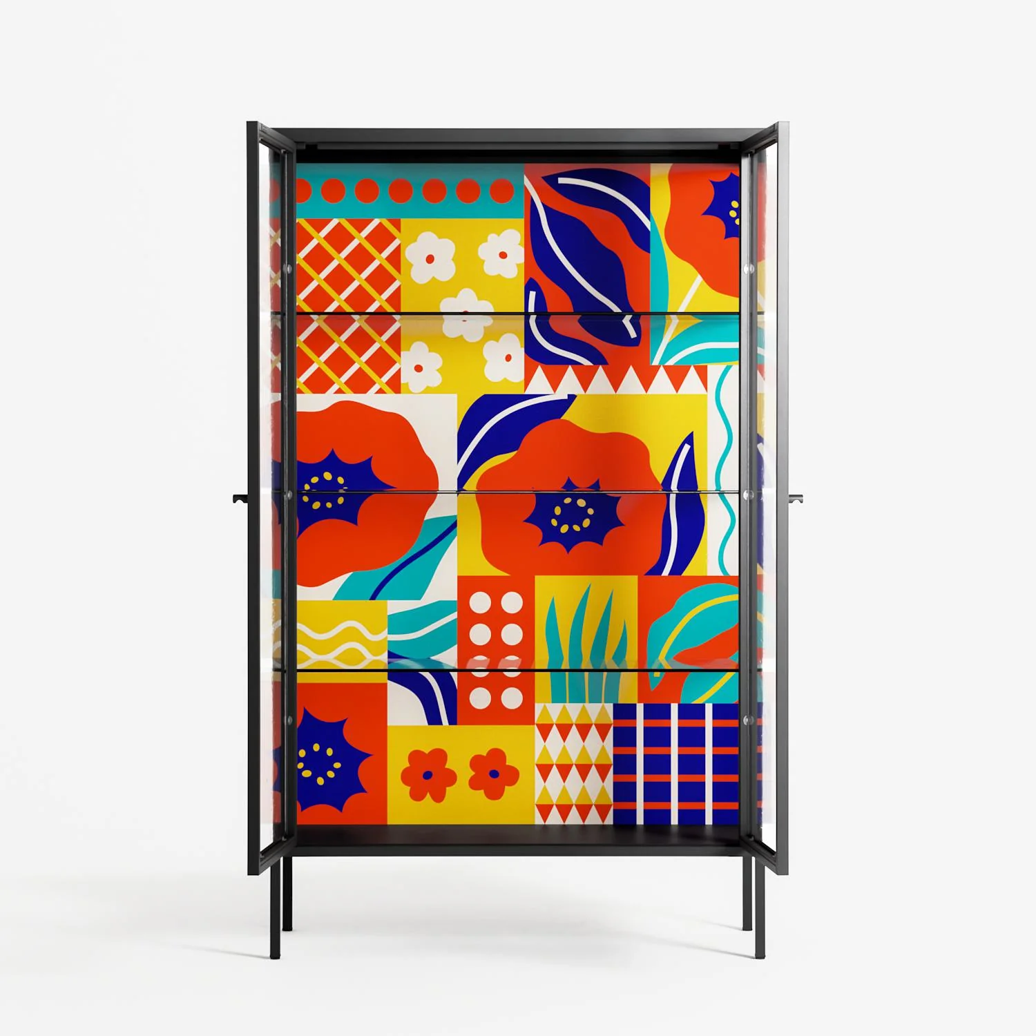 Flower A - Cabinet - Heather Zhou - Antracite - Clear glass - Image 3