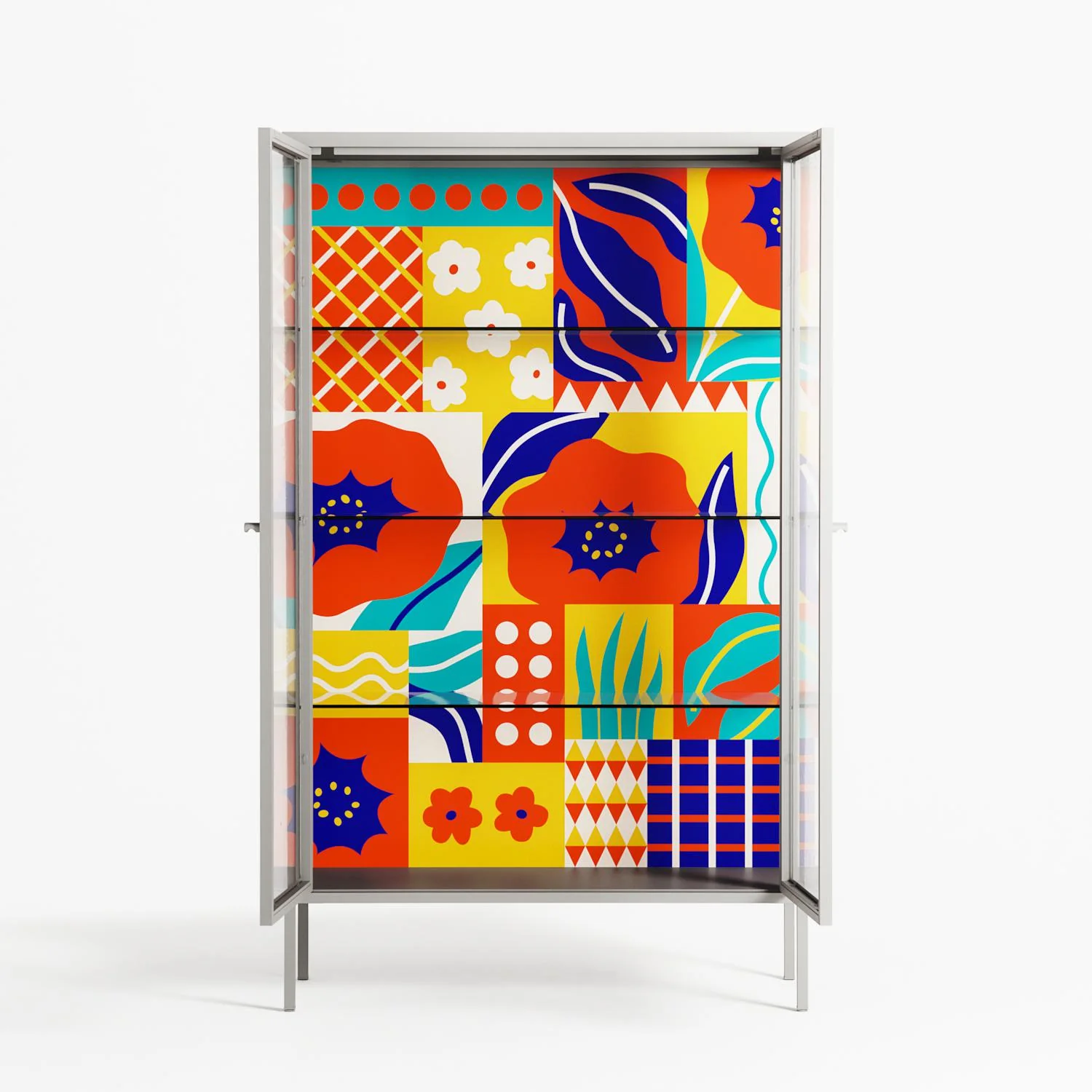 Flower A - Cabinet - Heather Zhou - Chalk - Clear glass - Image 3