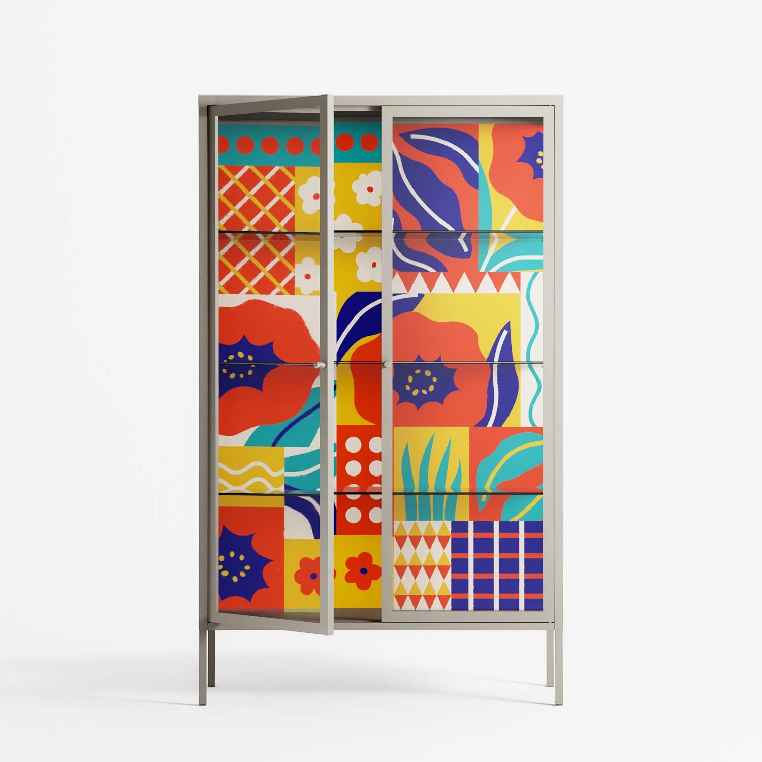 Flower A - Cabinet - Heather Zhou - Pebble - Clear glass - Image 2