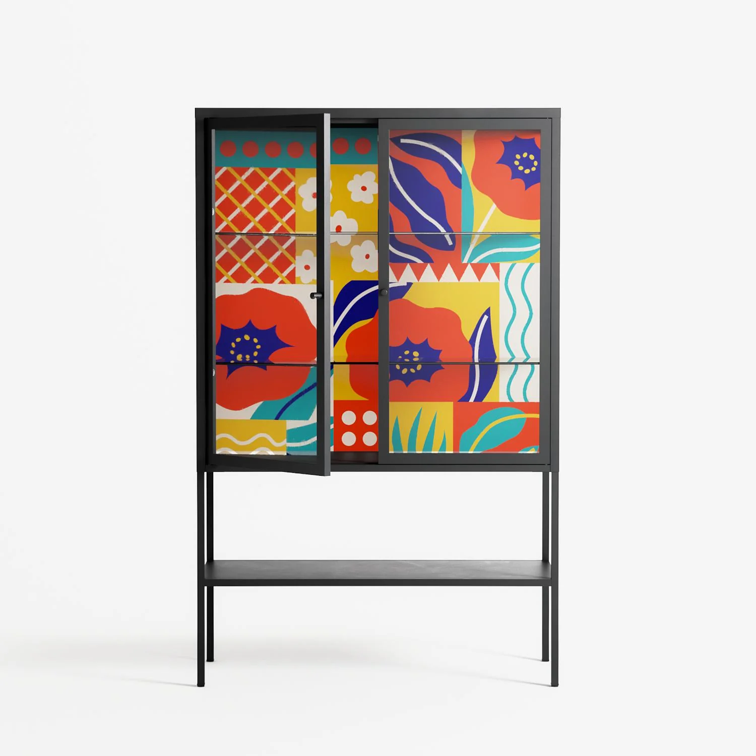 Flower A - Loft Cabinet - Heather Zhou - Antracite - Clear glass - Image 2