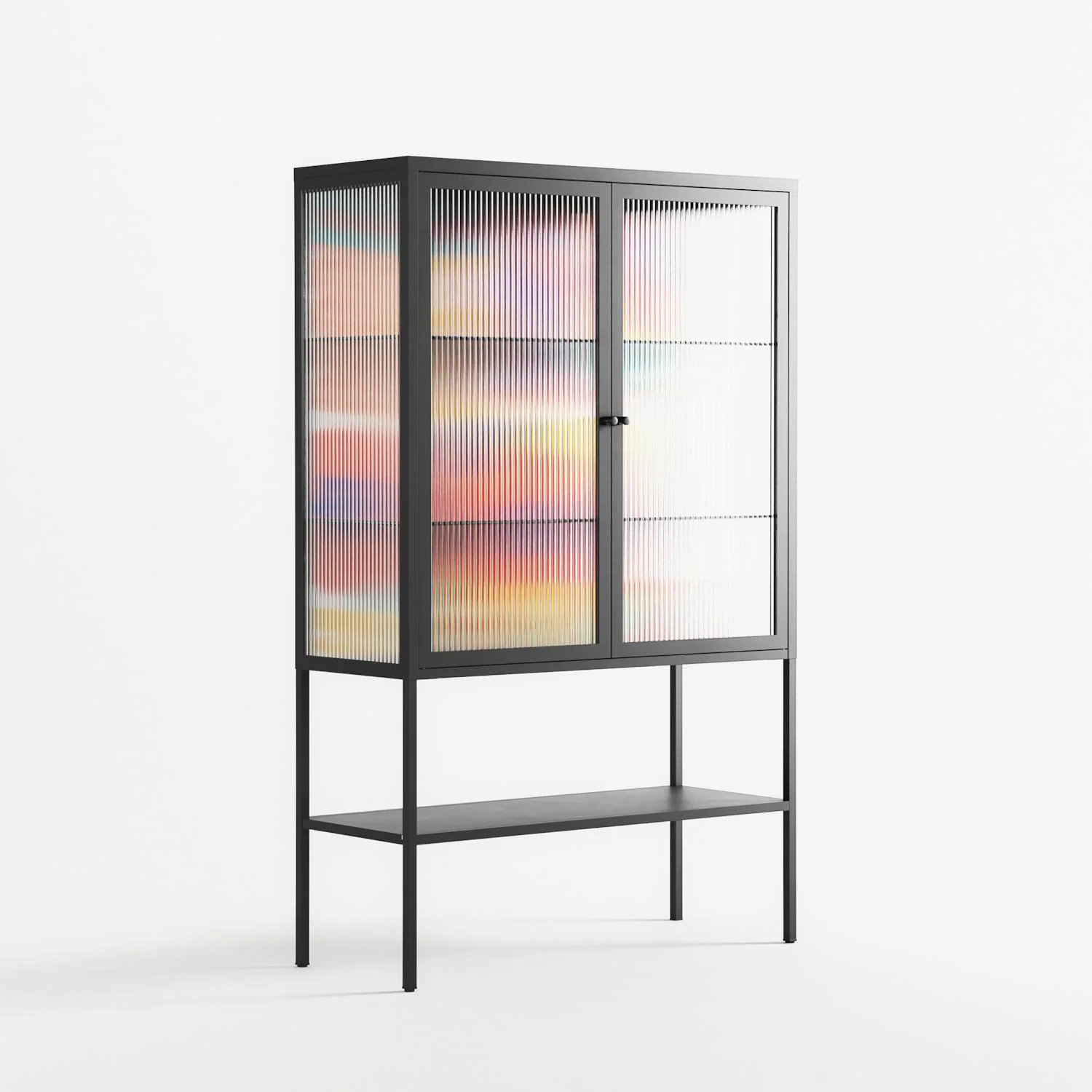 Flower A - Loft Cabinet - Heather Zhou - Antracite - Reeded glass - Image 4