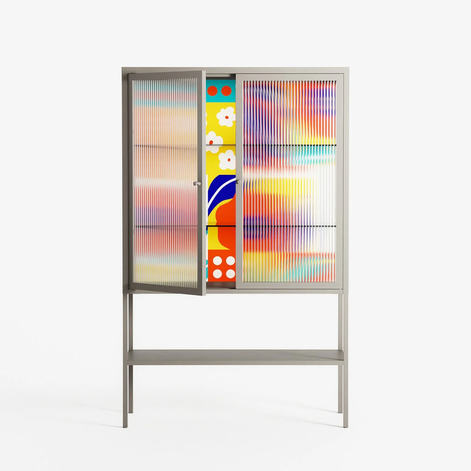 Flower A - Loft Cabinet - Heather Zhou - Pebble - Reeded glass - Image 2