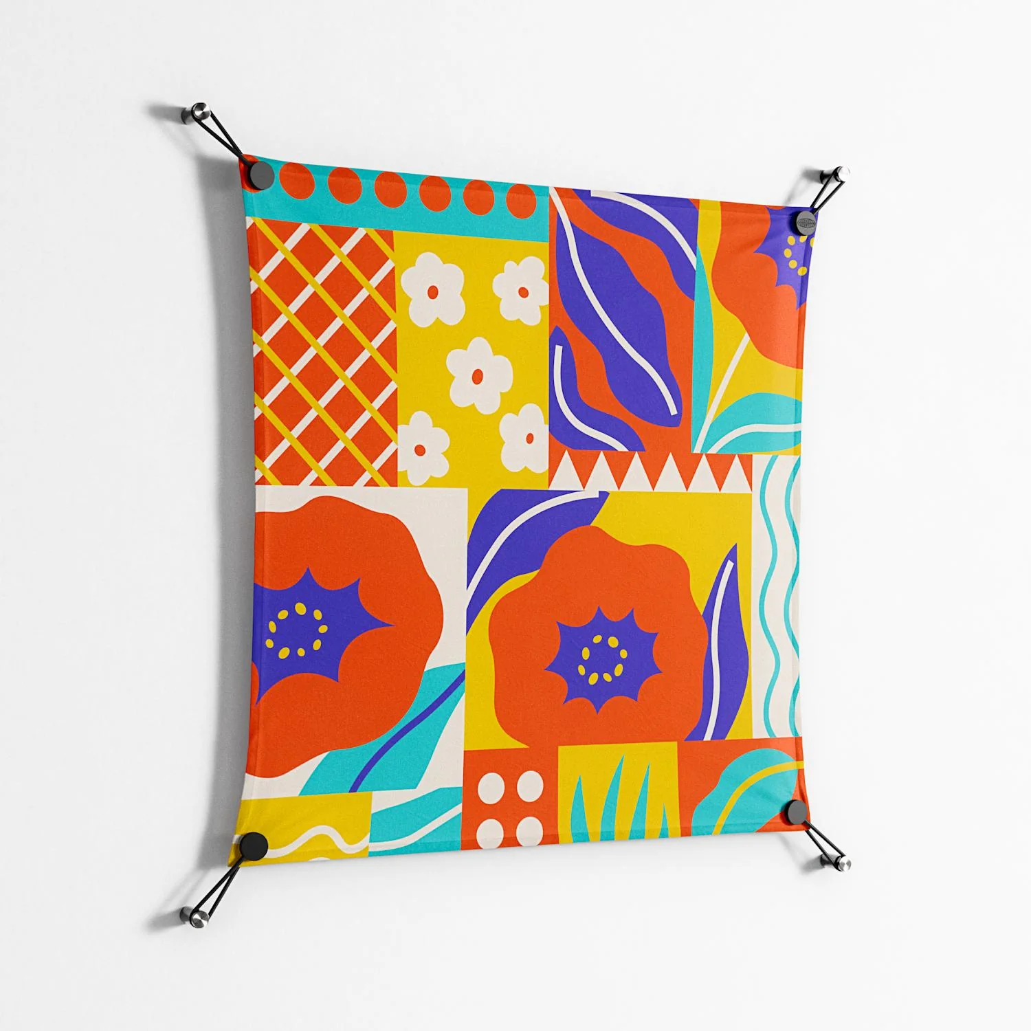 Flower A - Work On Wall - Heather Zhou - Black - 70 x 70 cm - Image 2