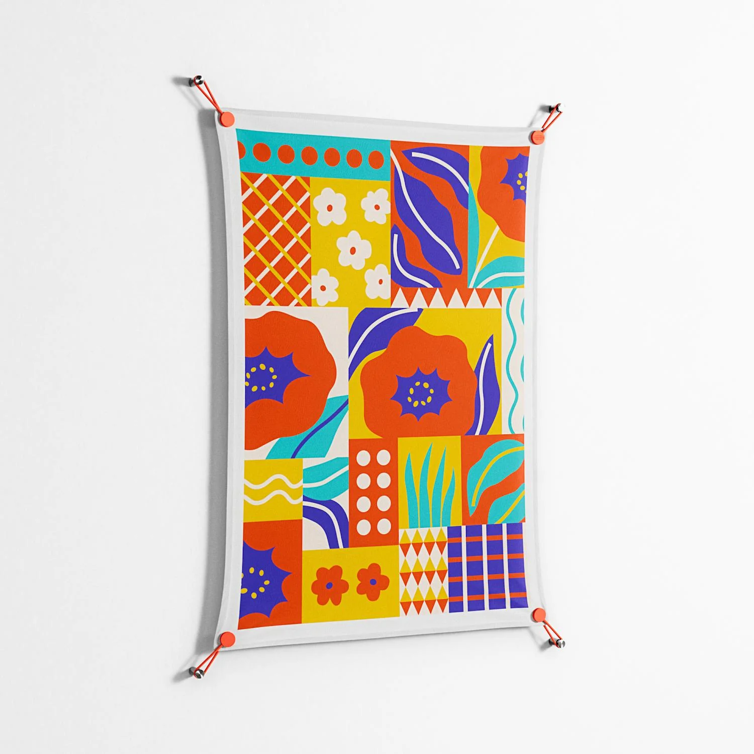 Flower A - Work On Wall - Heather Zhou - Orange - 70 x 100 cm - Image 2