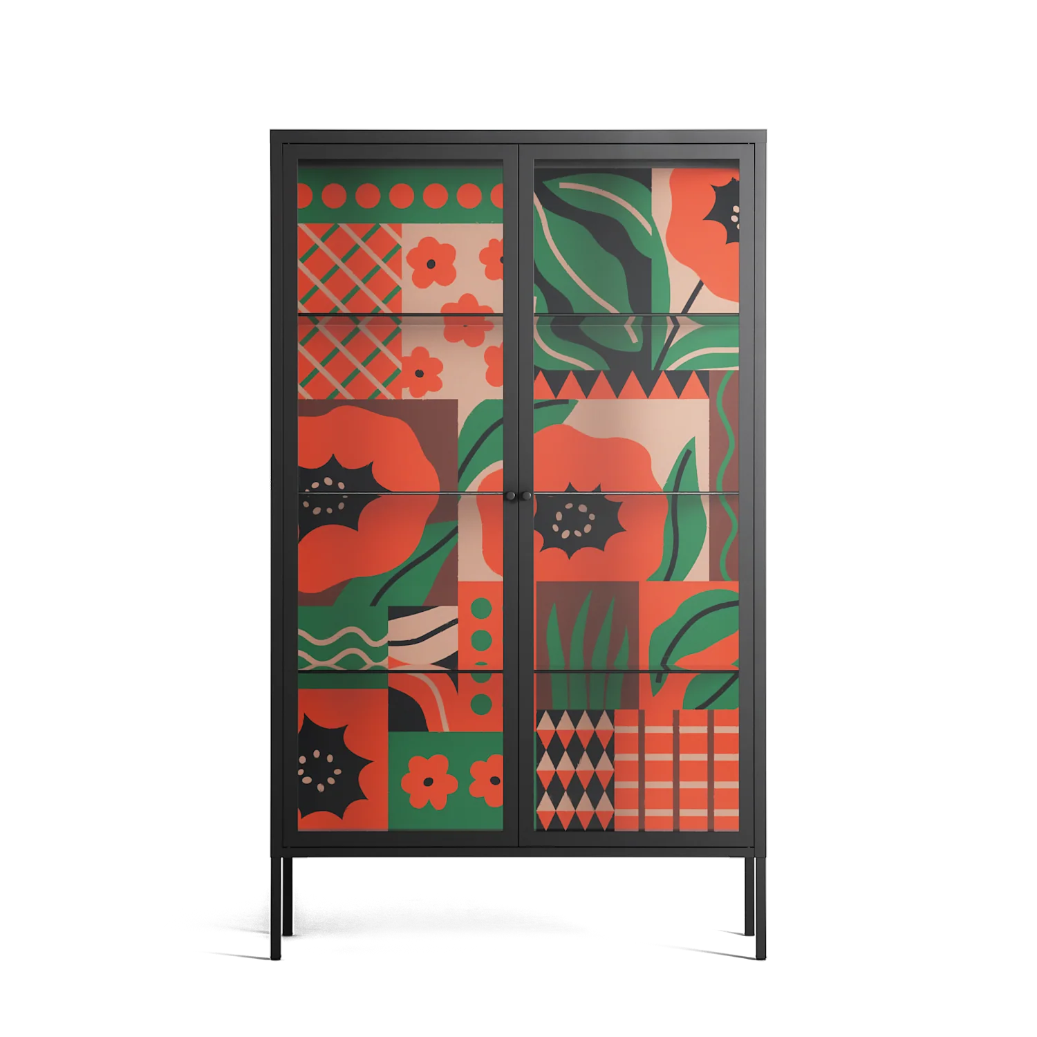 Flower B - Cabinet - Heather Zhou - Antracite - Clear glass