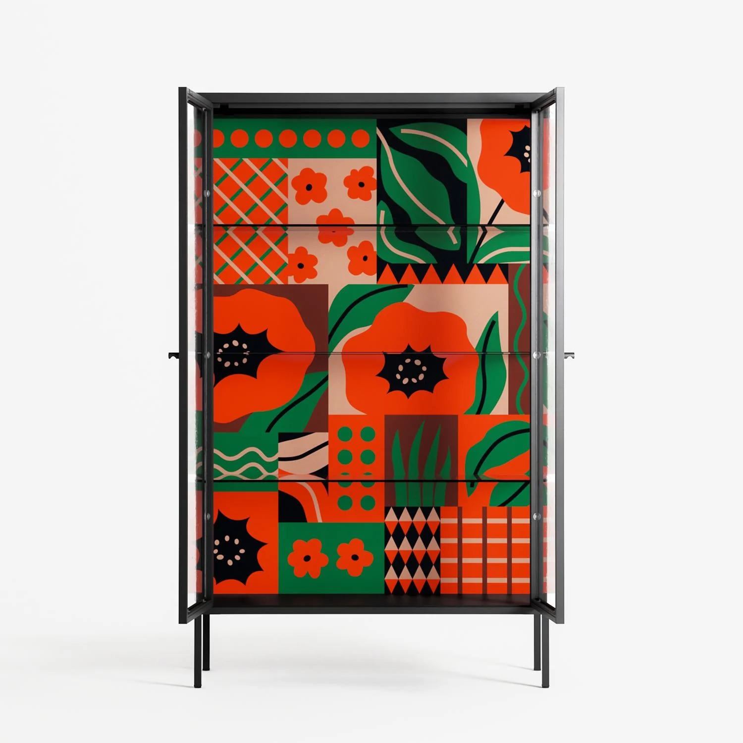 Flower B - Cabinet - Heather Zhou - Antracite - Clear glass - Image 3