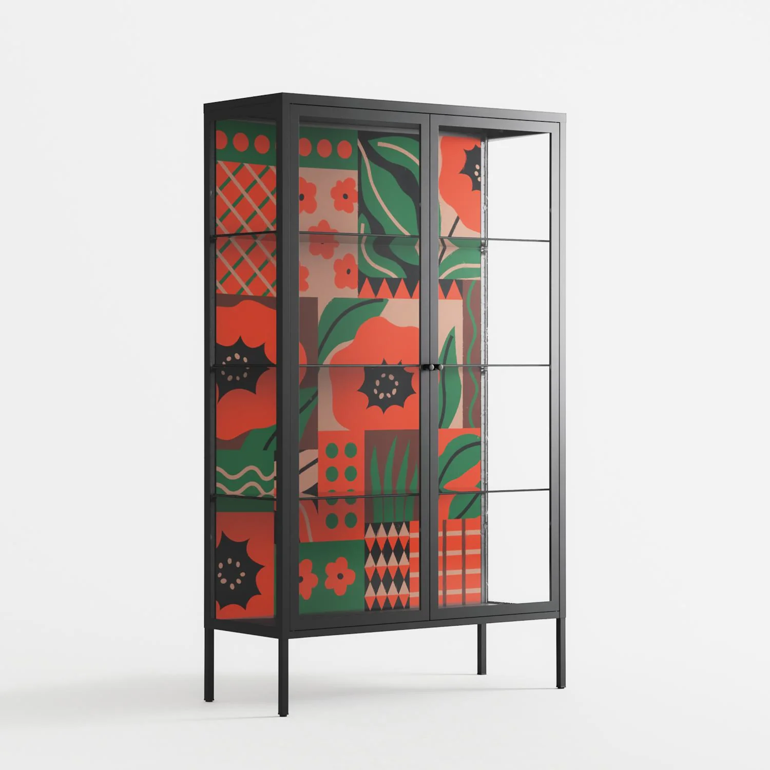 Flower B - Cabinet - Heather Zhou - Antracite - Clear glass - Image 4