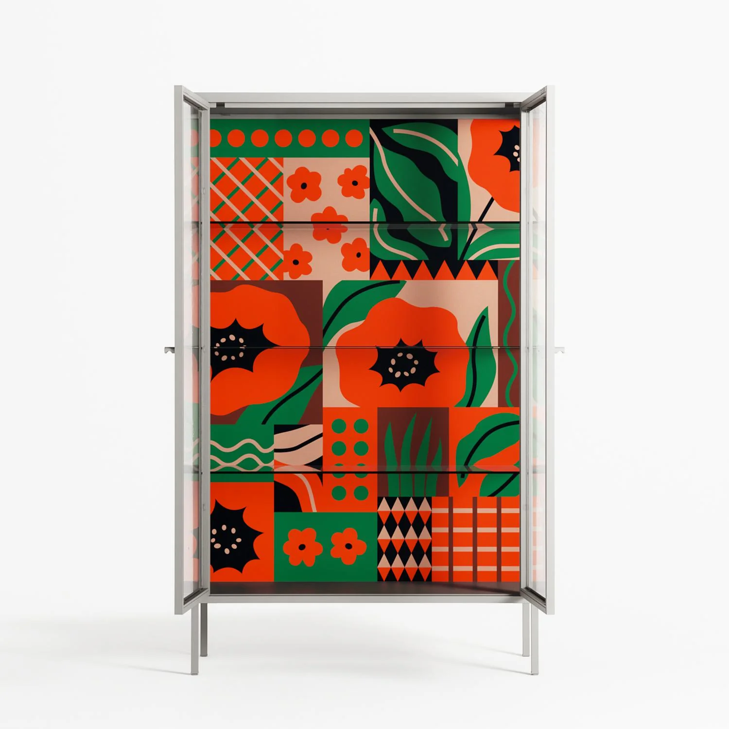 Flower B - Cabinet - Heather Zhou - Chalk - Clear glass - Image 3