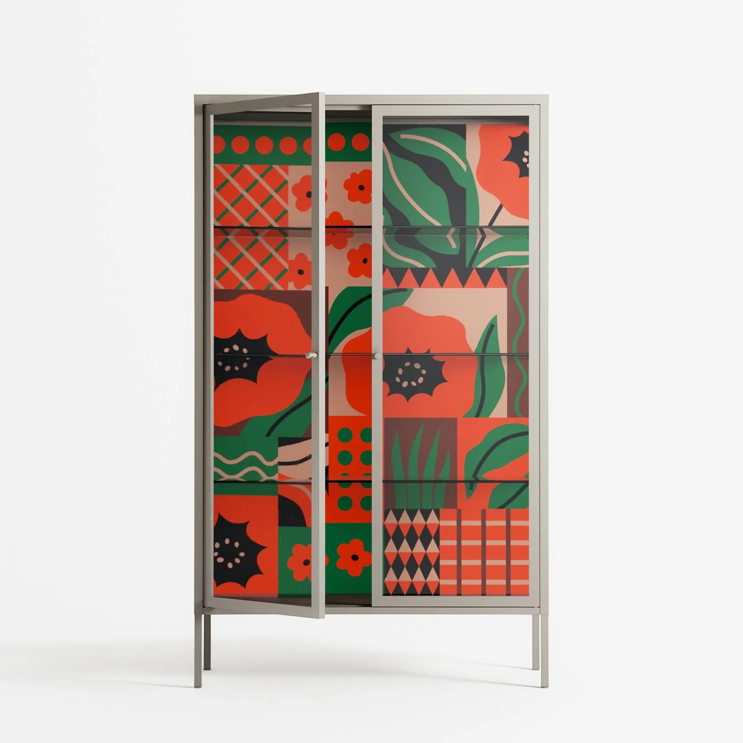 Flower B - Cabinet - Heather Zhou - Pebble - Clear glass - Image 2