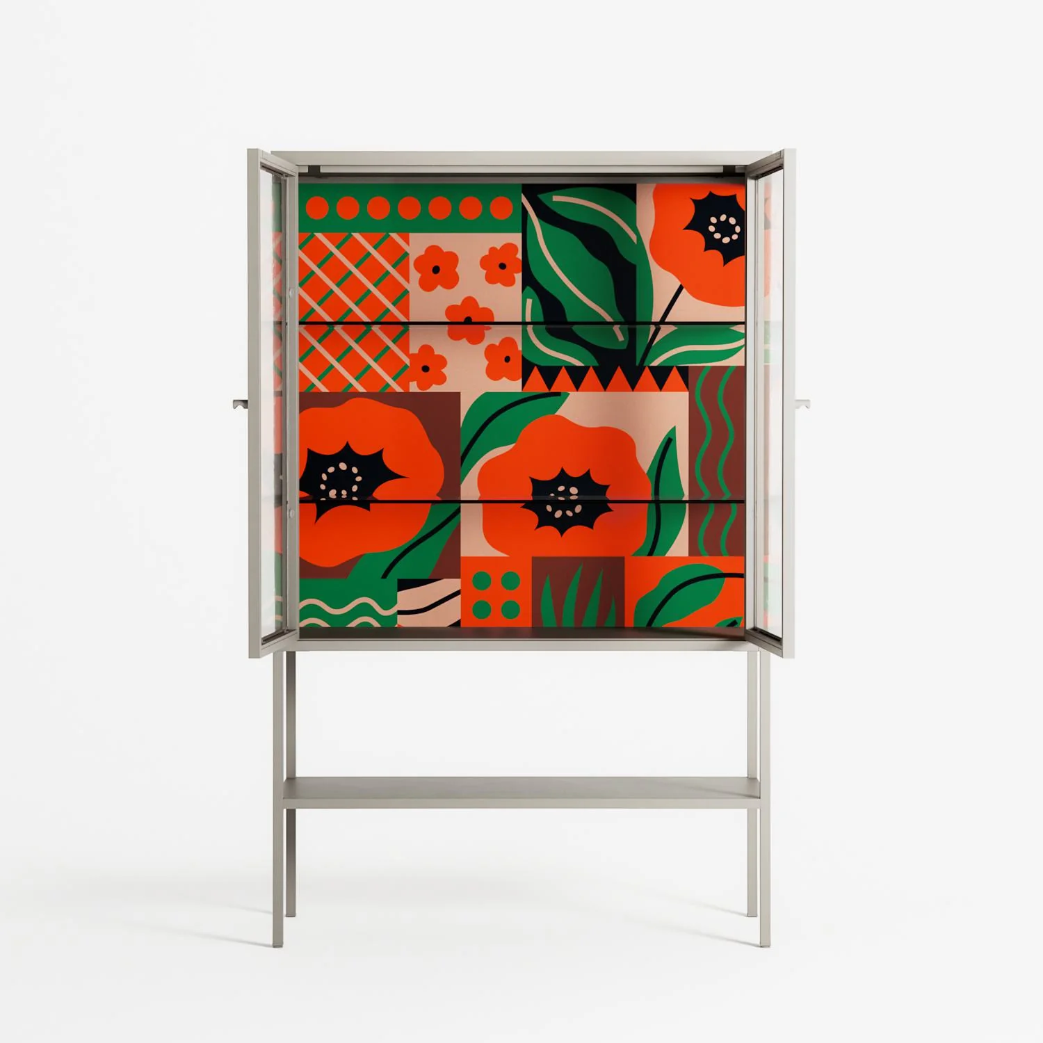 Flower B - Loft Cabinet - Heather Zhou - Pebble - Clear glass - Image 3