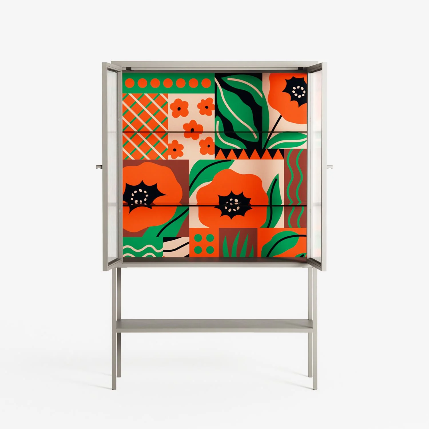 Flower B - Loft Cabinet - Heather Zhou - Pebble - Reeded glass - Image 3