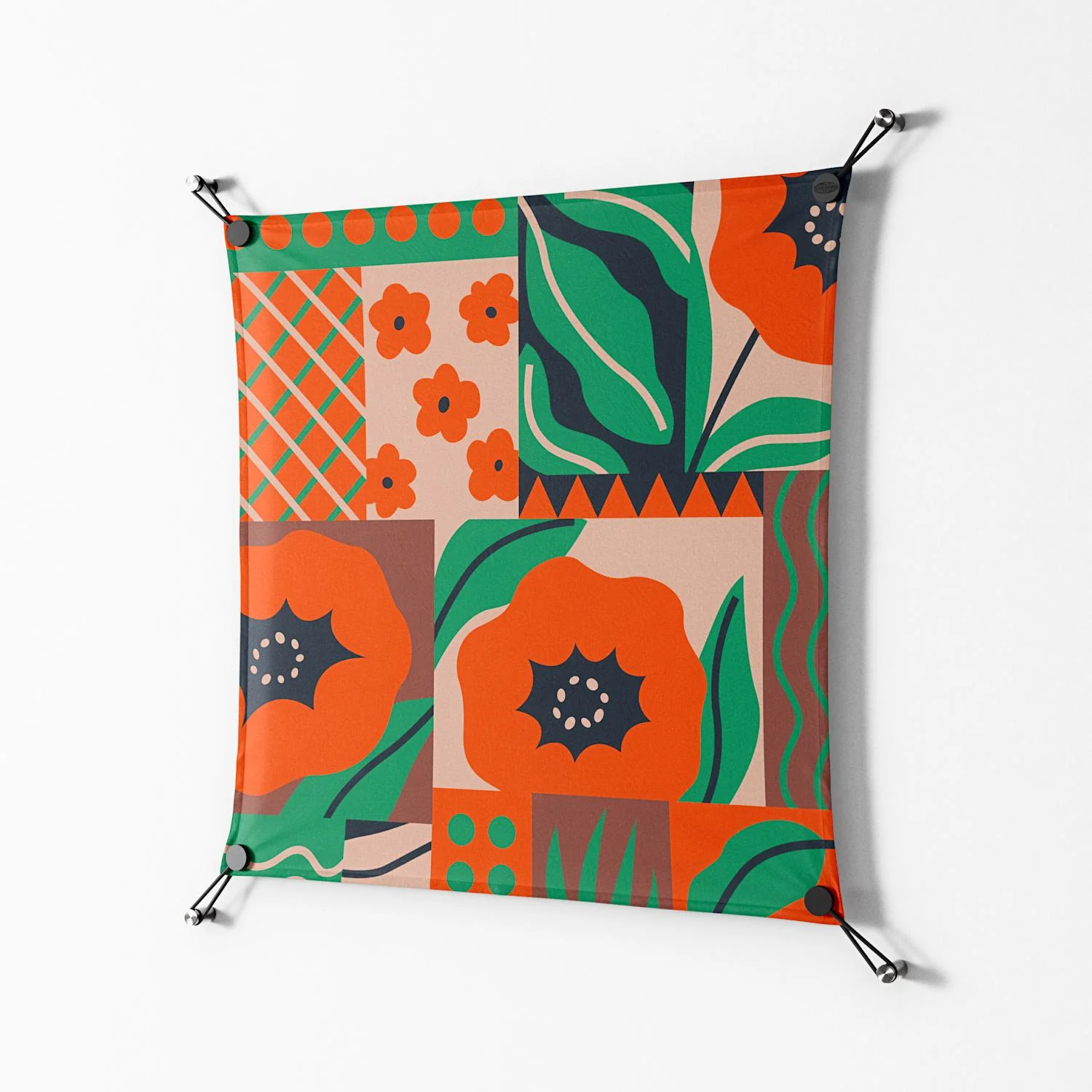 Flower B - Work On Wall - Heather Zhou - Black - 70 x 70 cm - Image 2