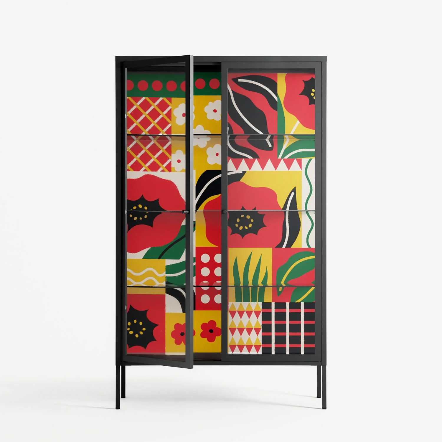 Flower C - Cabinet - Heather Zhou - Antracite - Clear glass - Image 2