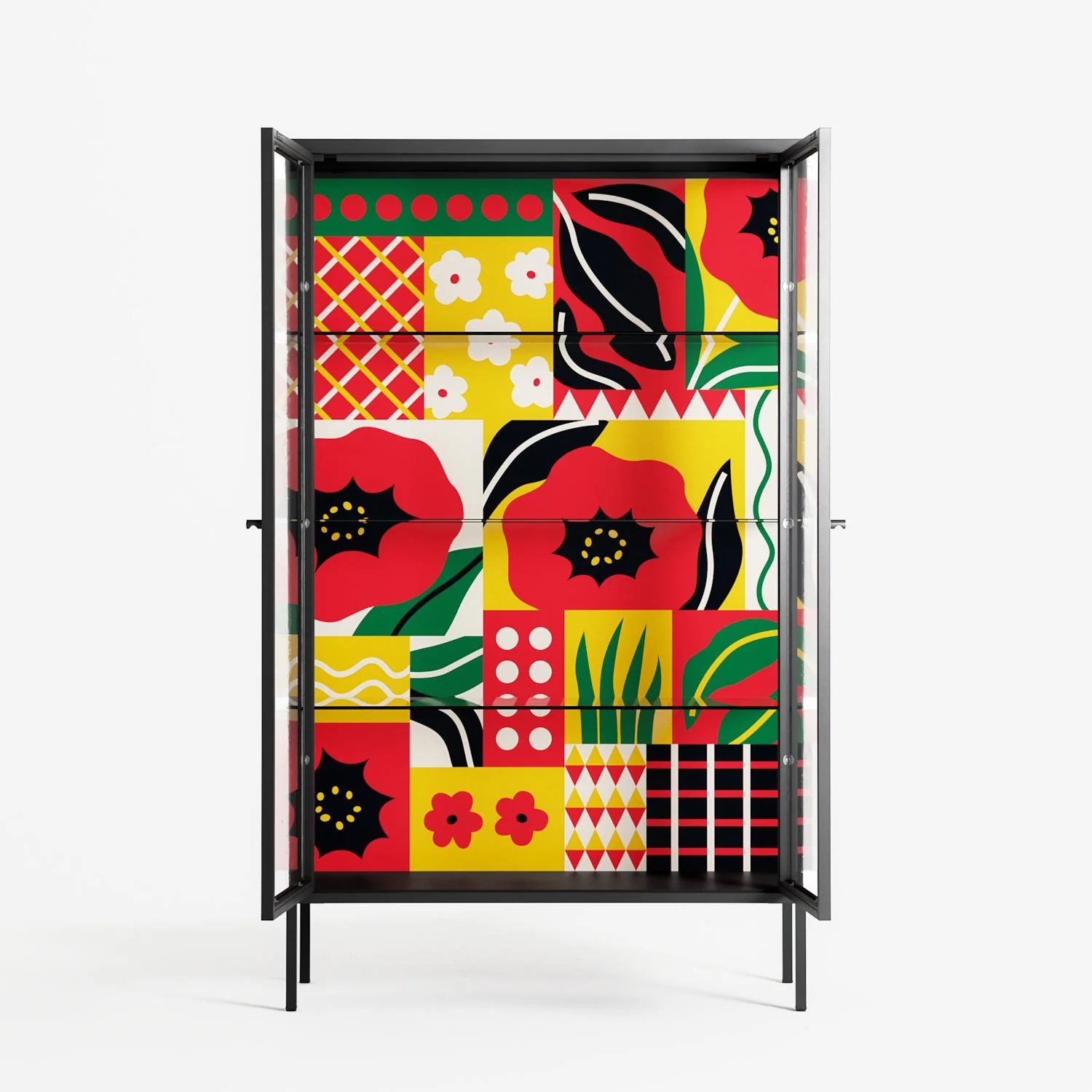 Flower C - Cabinet - Heather Zhou - Antracite - Clear glass - Image 3