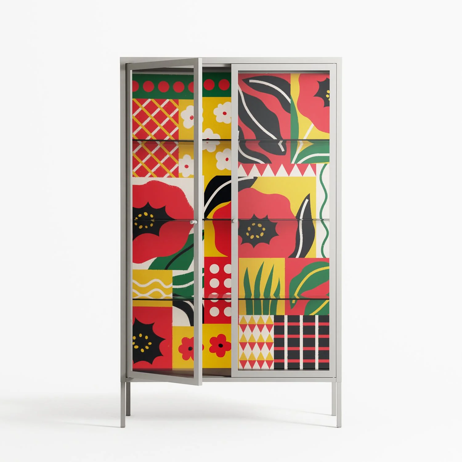 Flower C - Cabinet - Heather Zhou - Chalk - Clear glass - Image 2