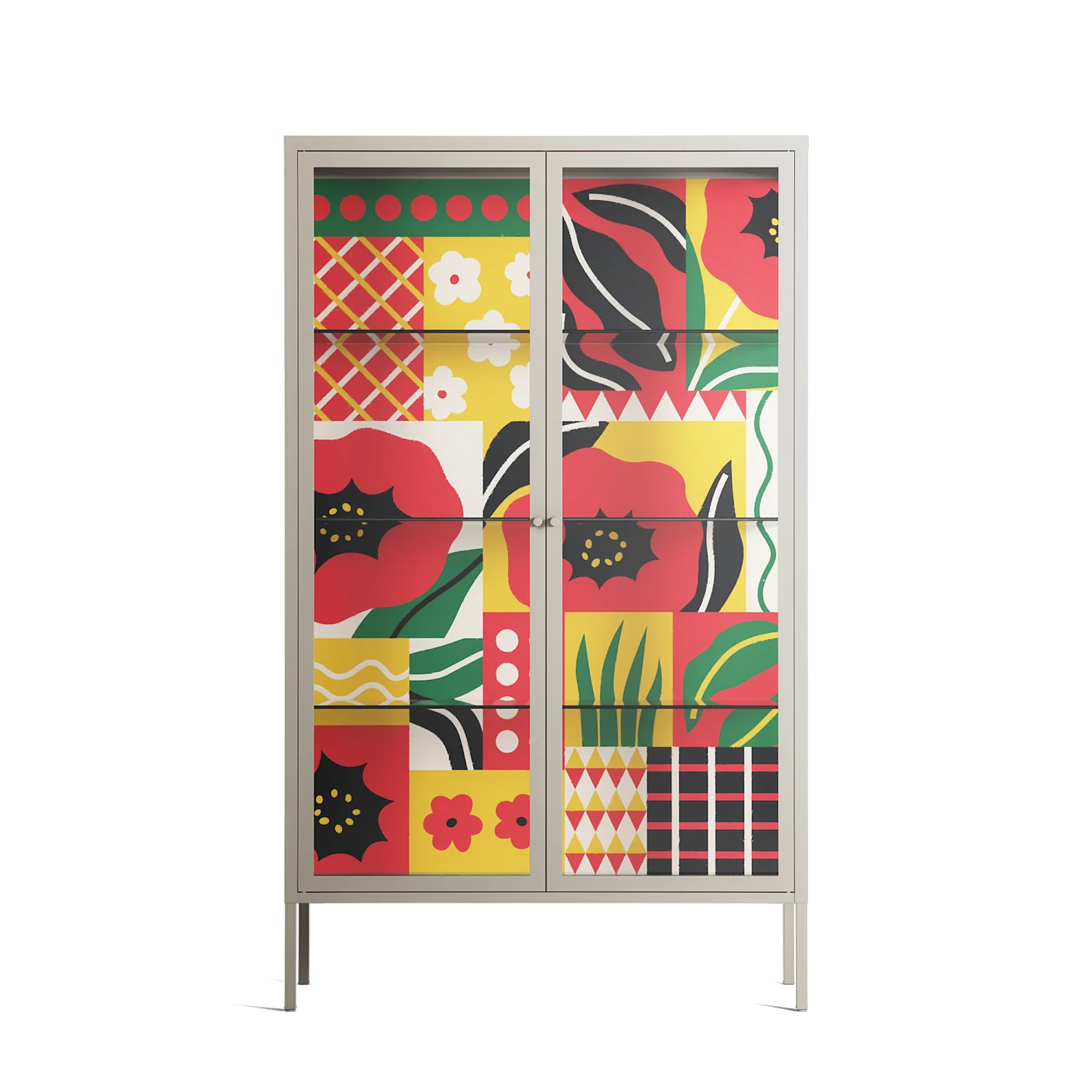 Flower C - Cabinet - Heather Zhou - Pebble - Clear glass