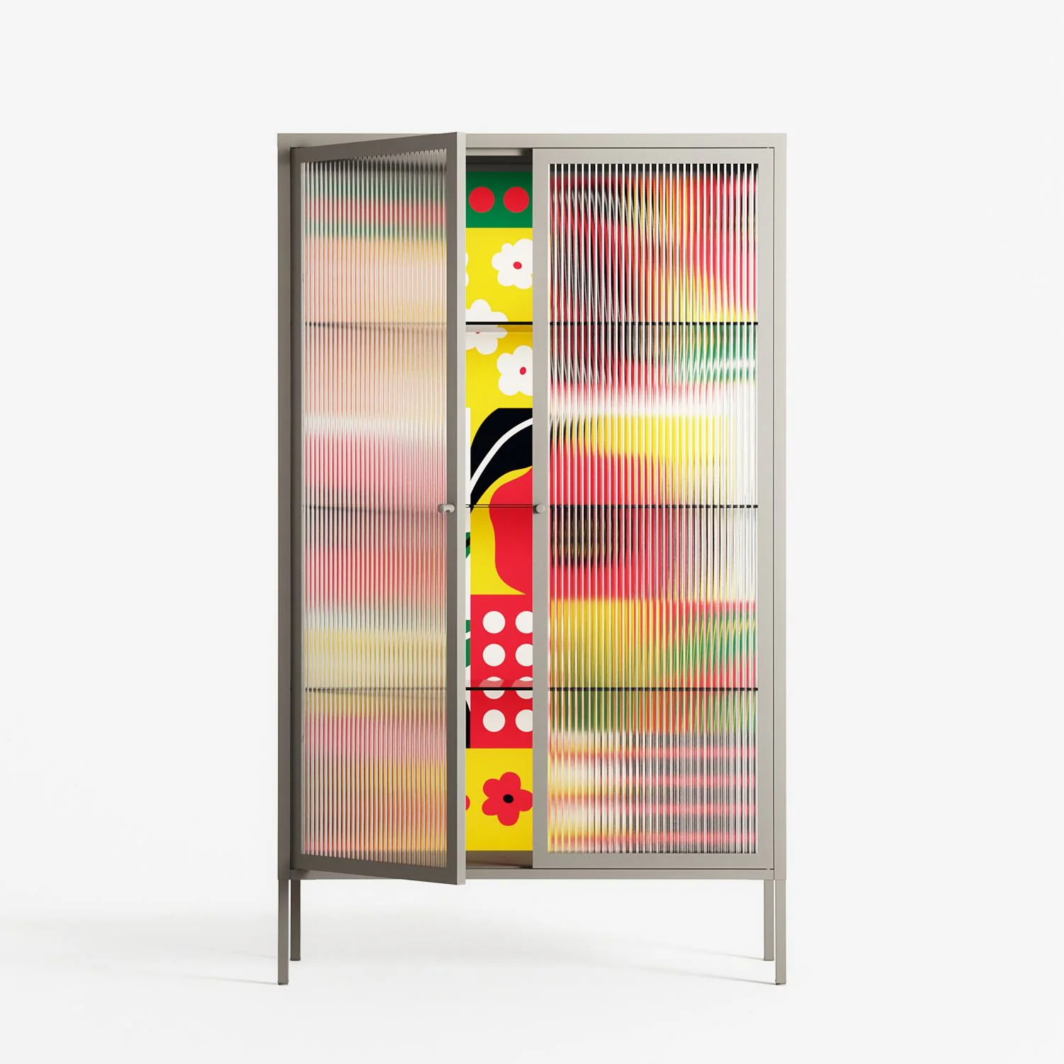 Flower C - Cabinet - Heather Zhou - Pebble - Reeded glass - Image 2