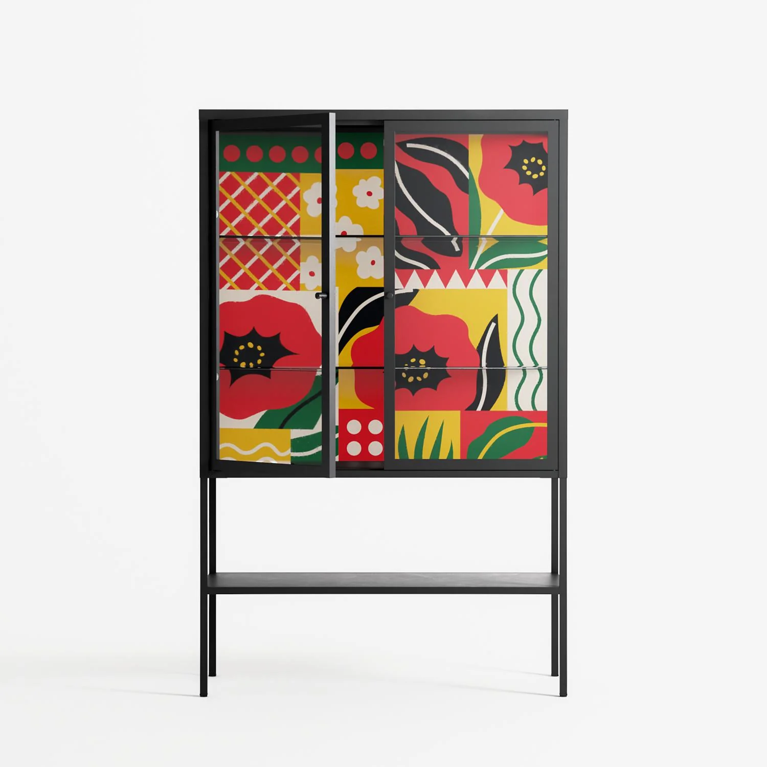 Flower C - Loft Cabinet - Heather Zhou - Antracite - Clear glass - Image 2