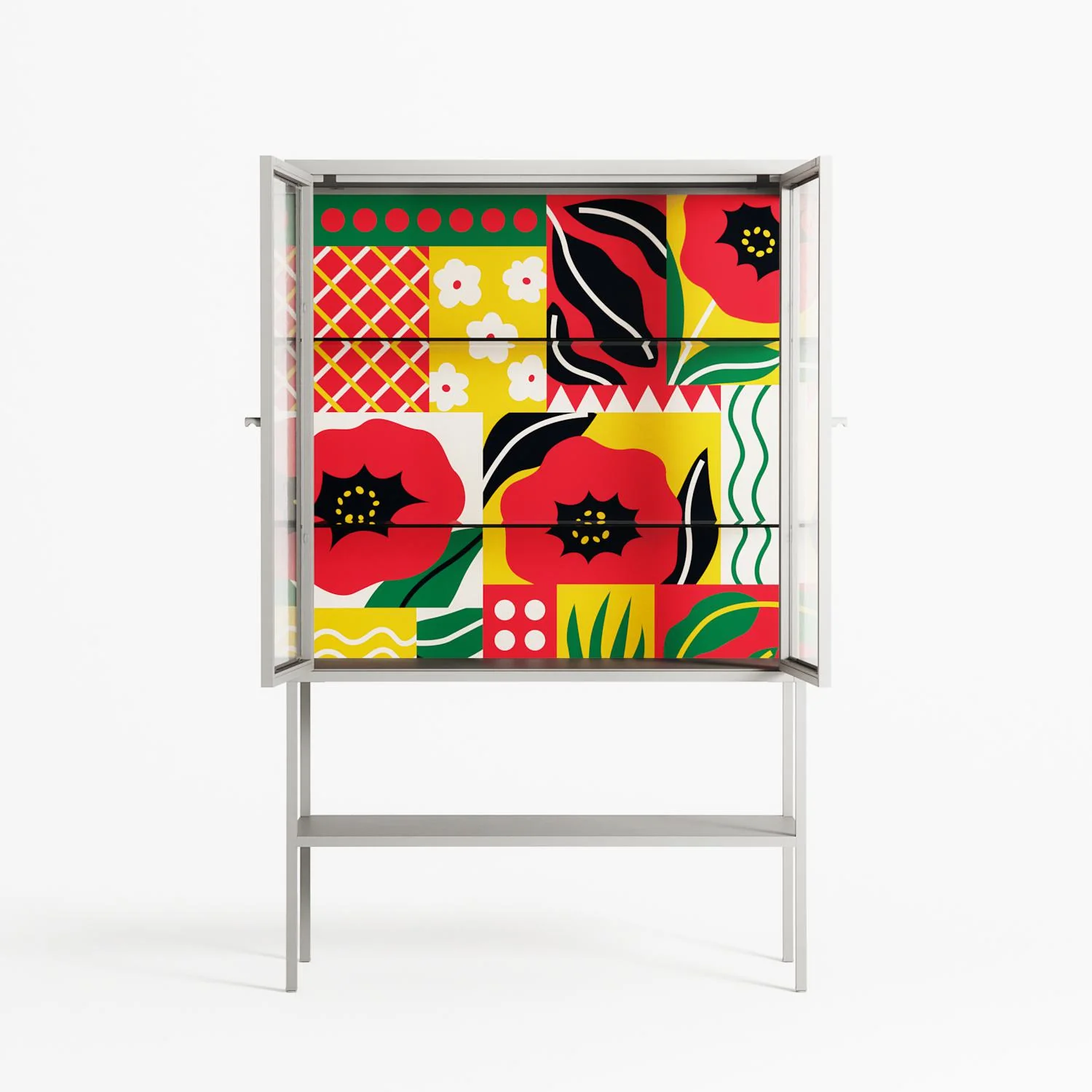 Flower C - Loft Cabinet - Heather Zhou - Chalk - Clear glass - Image 3