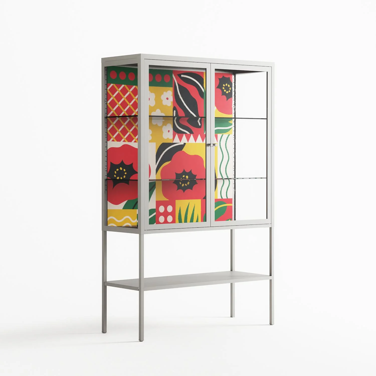 Flower C - Loft Cabinet - Heather Zhou - Chalk - Clear glass - Image 4