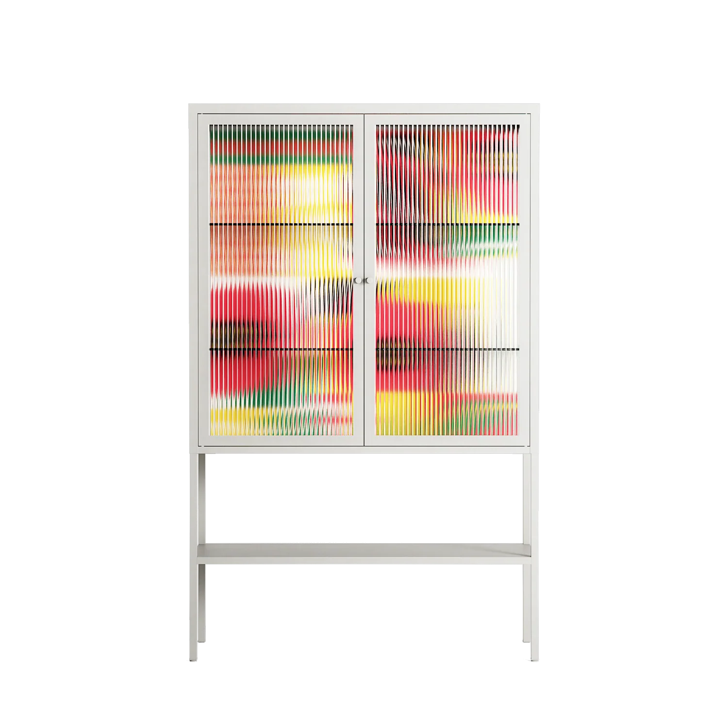 Flower C - Loft Cabinet - Heather Zhou - Chalk - Reeded glass