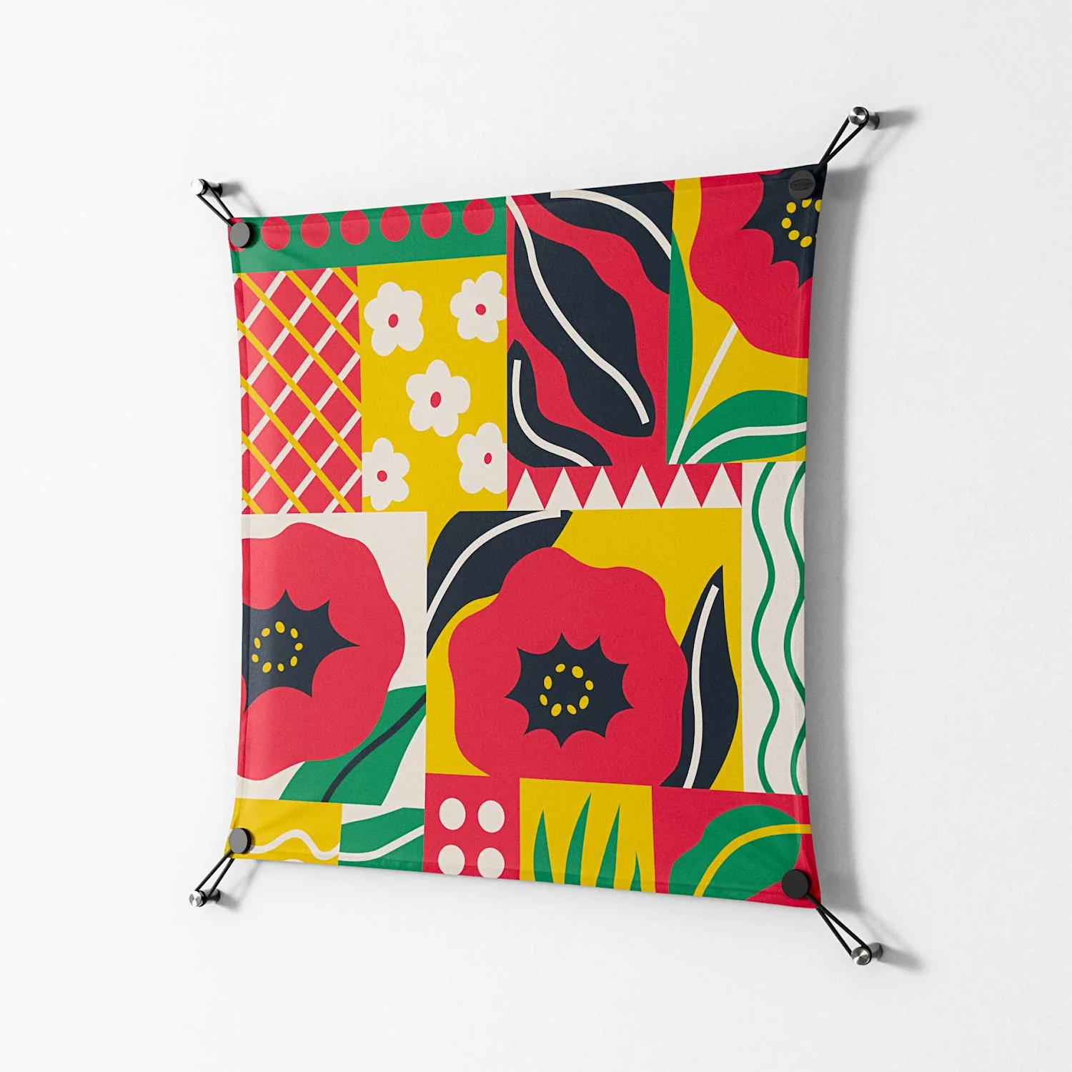 Flower C - Work On Wall - Heather Zhou - Black - 70 x 70 cm - Image 2