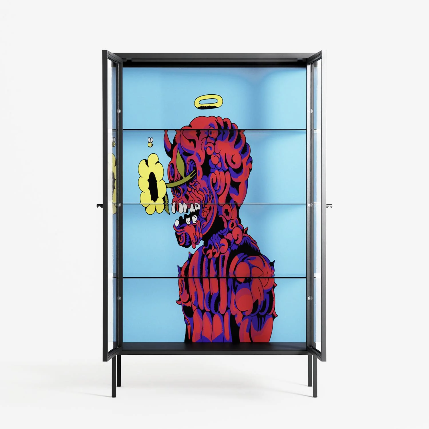 Flower - Cabinet - Cezar Berje - Antracite - Clear glass - Image 3