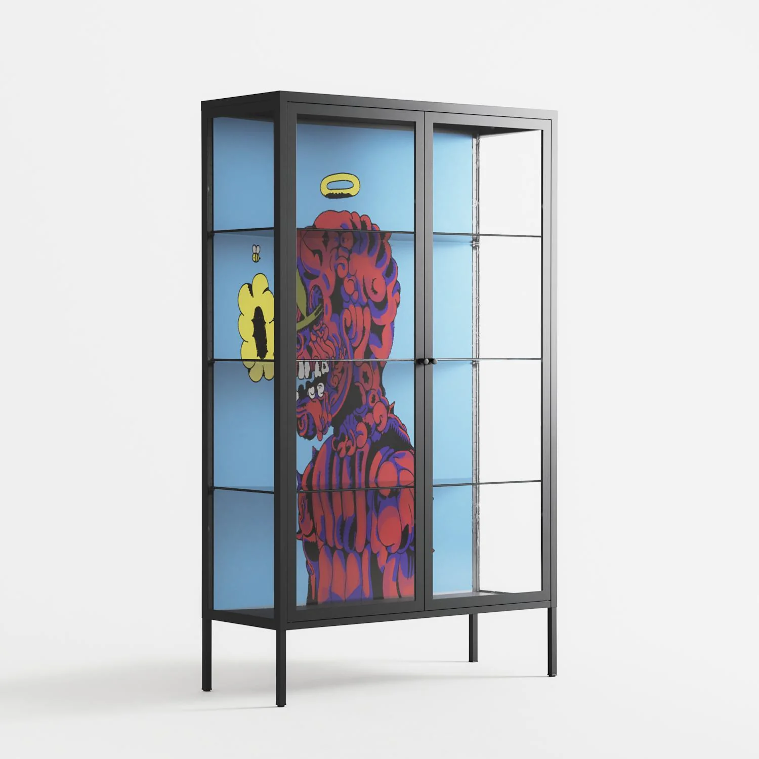 Flower - Cabinet - Cezar Berje - Antracite - Clear glass - Image 4