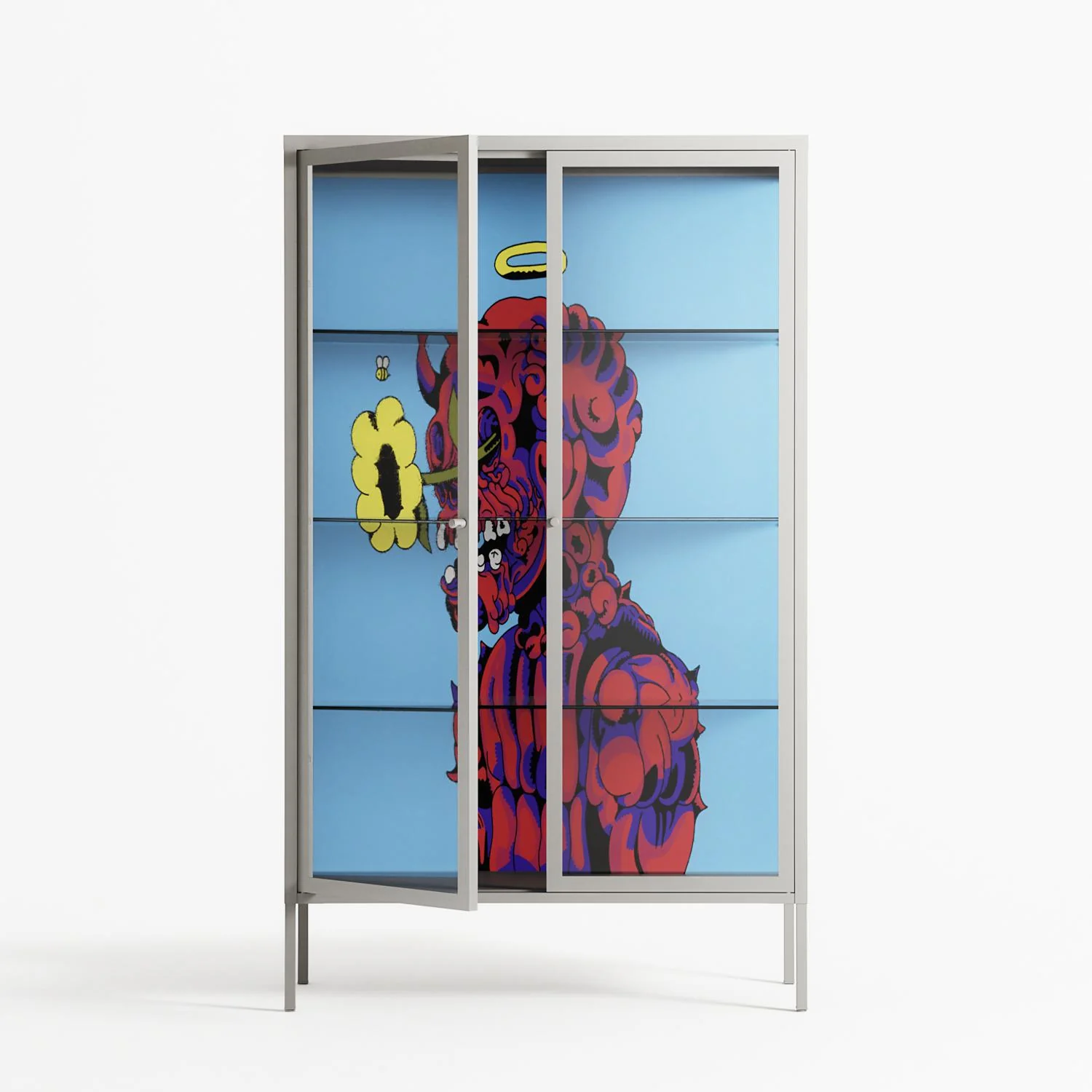 Flower - Cabinet - Cezar Berje - Chalk - Clear glass - Image 2
