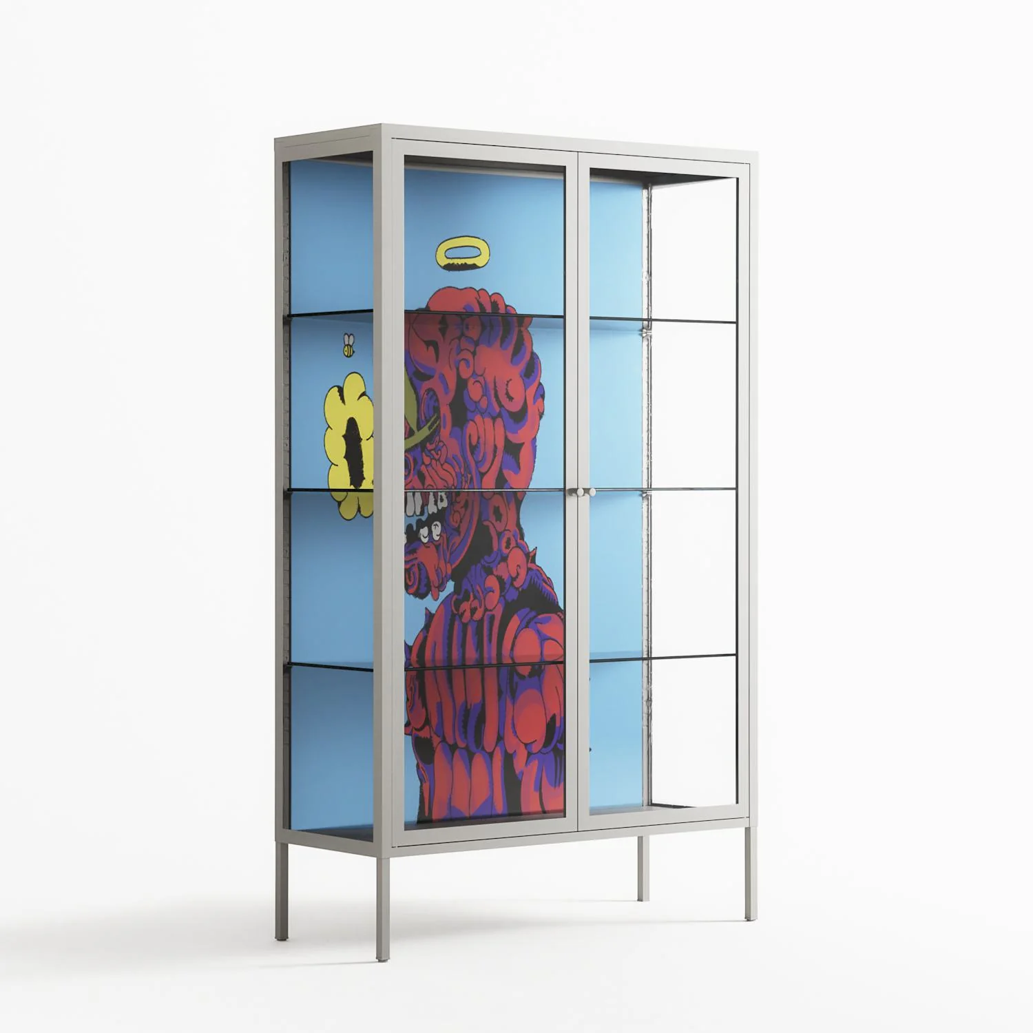 Flower - Cabinet - Cezar Berje - Chalk - Clear glass - Image 4