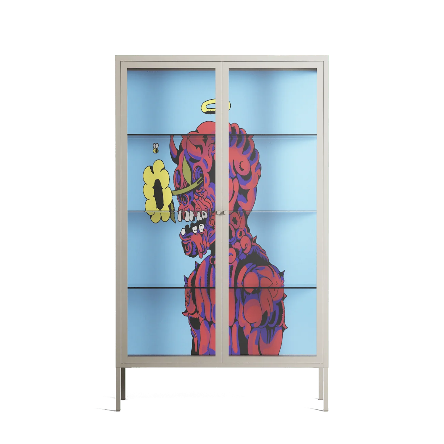 Flower - Cabinet - Cezar Berje - Pebble - Clear glass