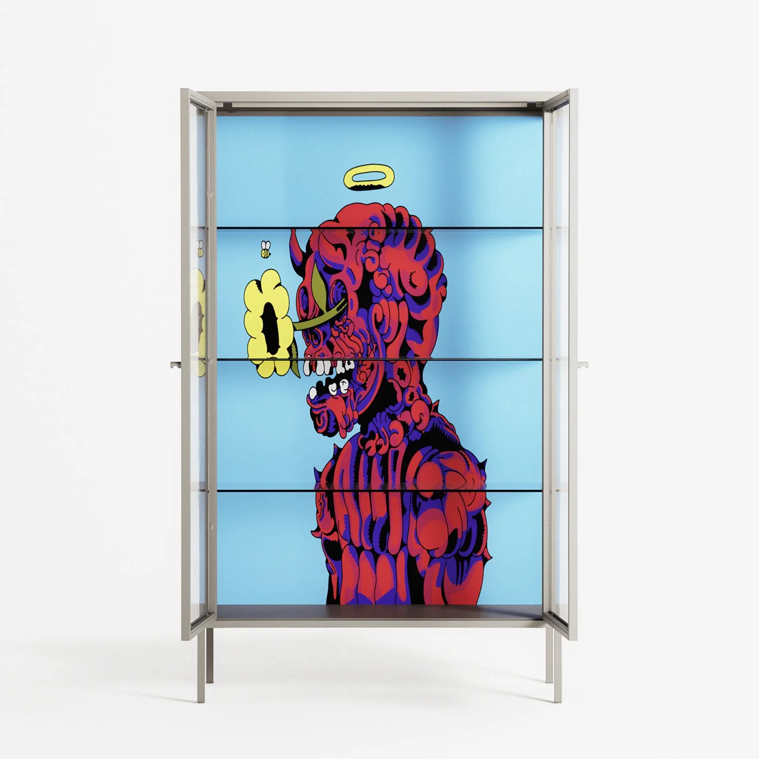 Flower - Cabinet - Cezar Berje - Pebble - Clear glass - Image 3