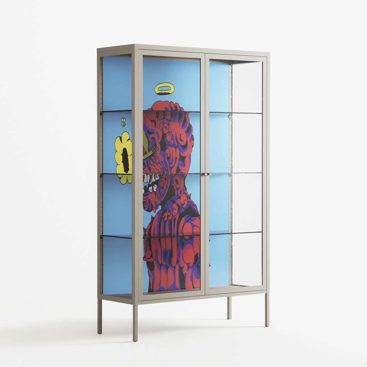 Flower - Cabinet - Cezar Berje - Pebble - Clear glass - Image 4