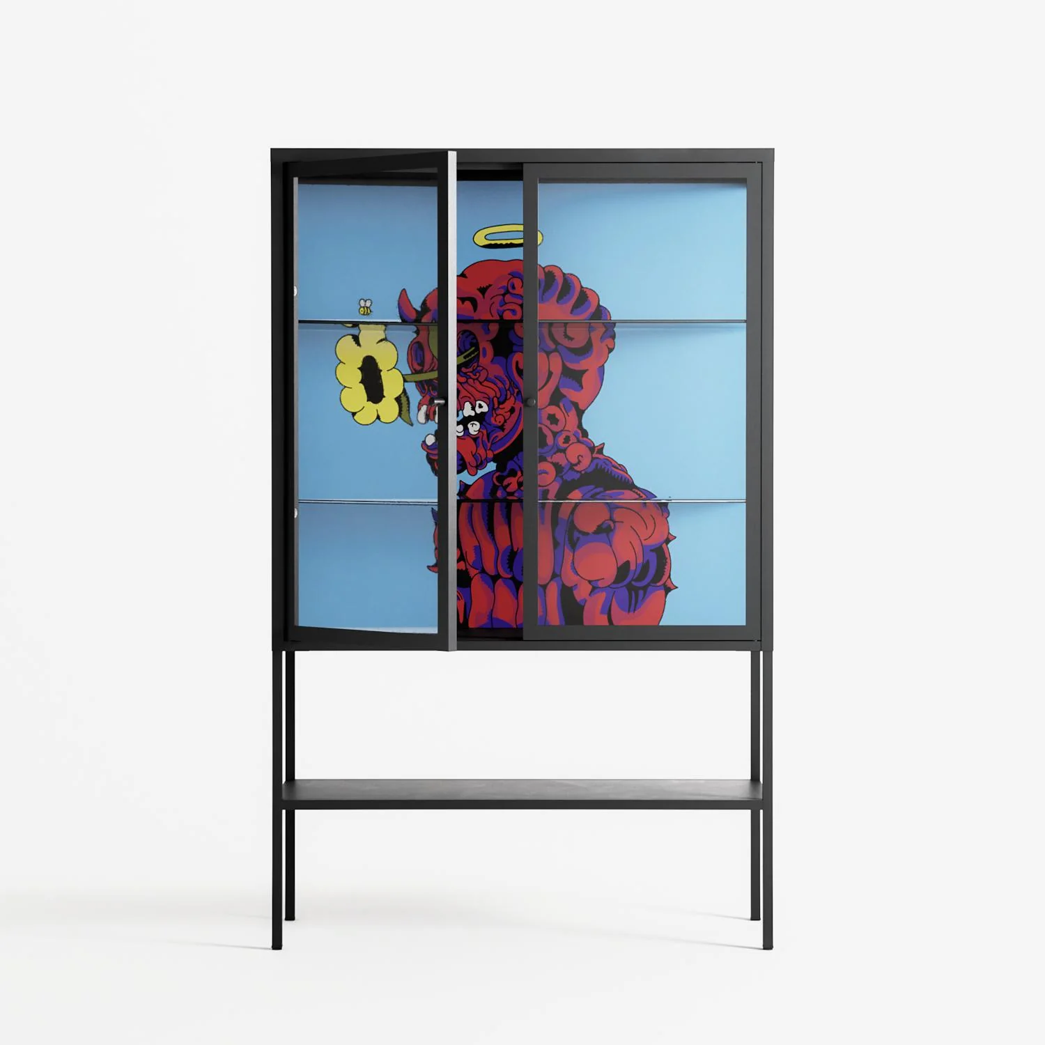 Flower - Loft Cabinet - Cezar Berje - Antracite - Clear glass - Image 2