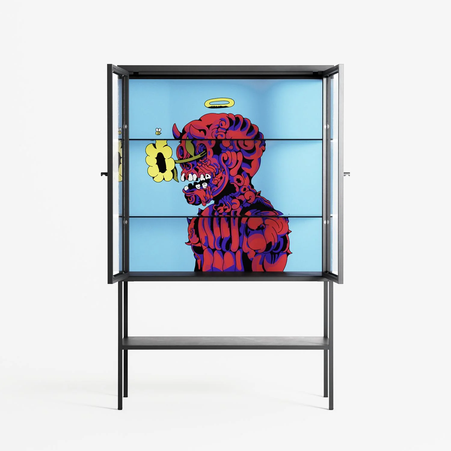 Flower - Loft Cabinet - Cezar Berje - Antracite - Clear glass - Image 3