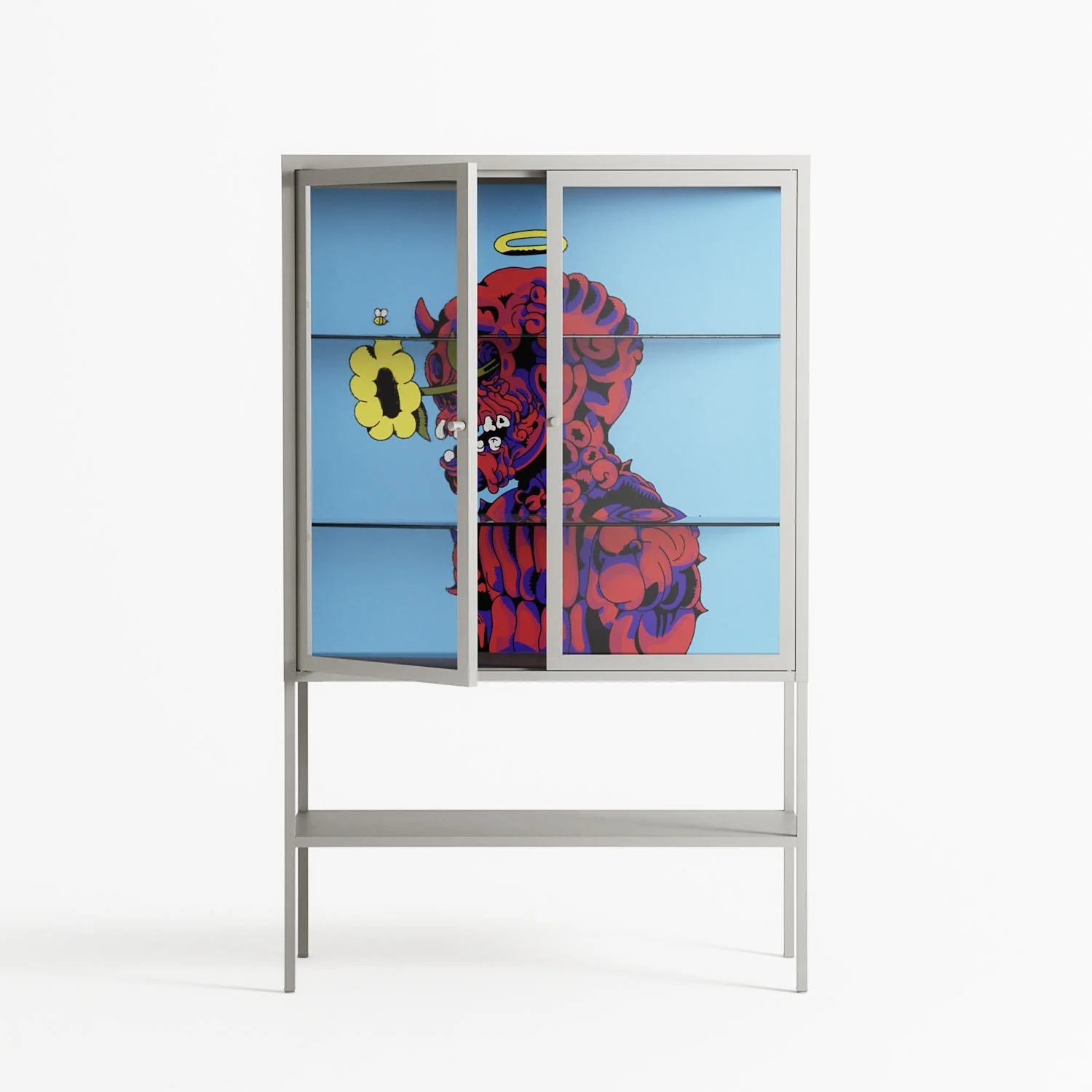 Flower - Loft Cabinet - Cezar Berje - Chalk - Clear glass - Image 2