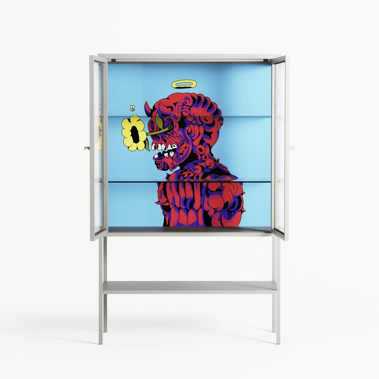 Flower - Loft Cabinet - Cezar Berje - Chalk - Clear glass - Image 3